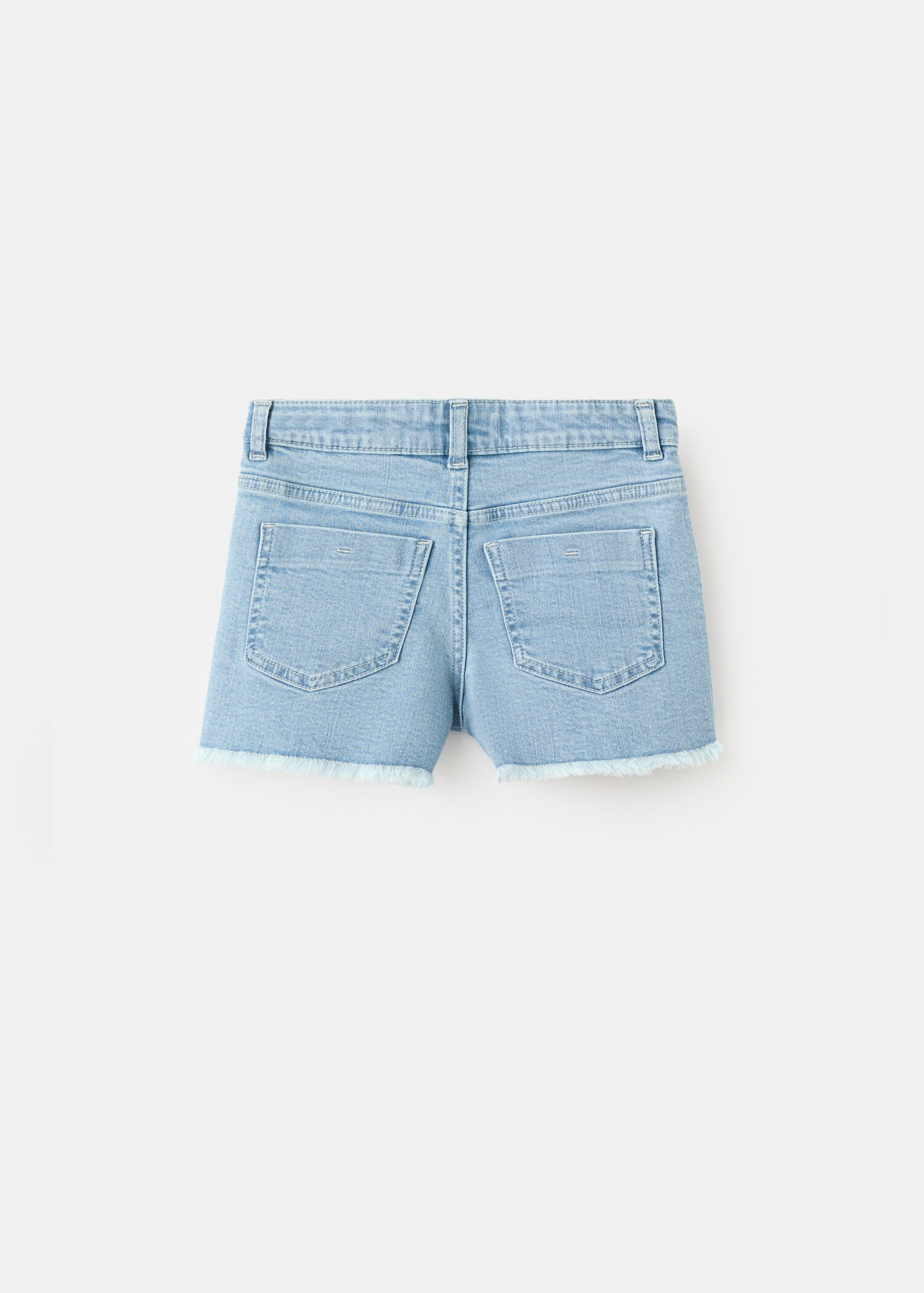Frayed hem shorts - Reverse of the article