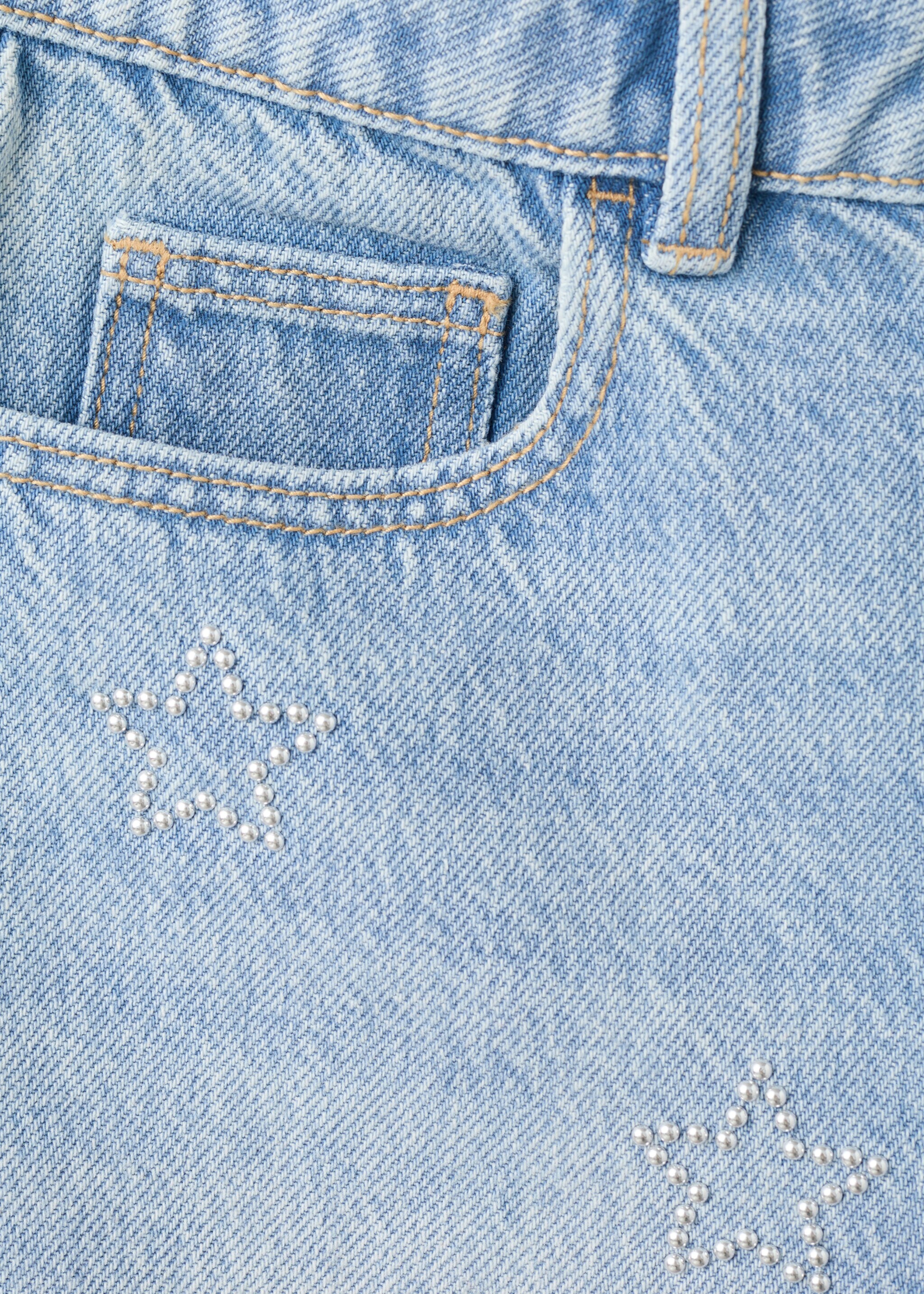 Short en jean à clous - Détail de l'article 0, Bleu moyen. Ref: 27027786-00.