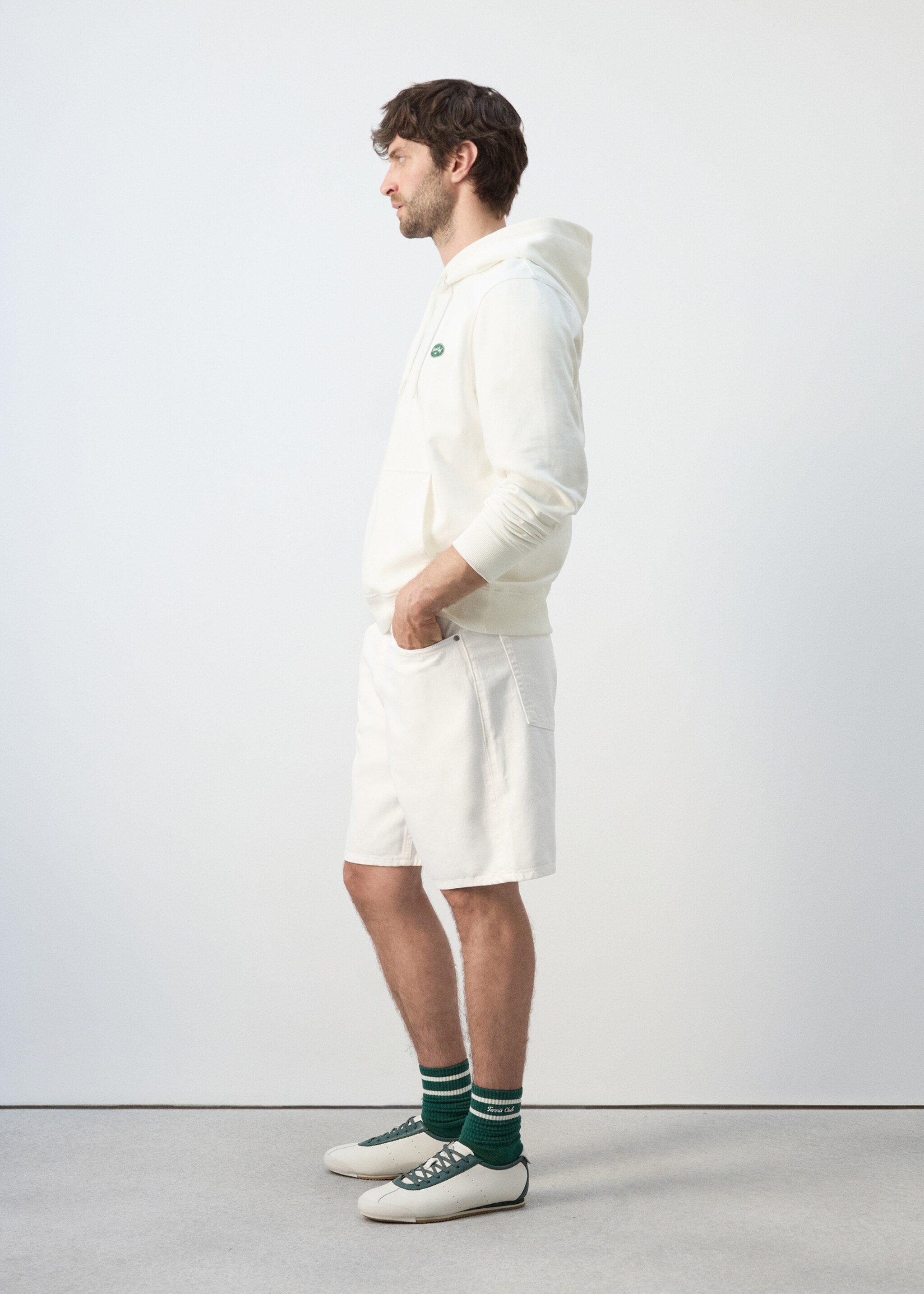 هودي بغطاء رأس 100% قطن - تفاصيل المنتج 2, سكري. Ref: 27027796-00.