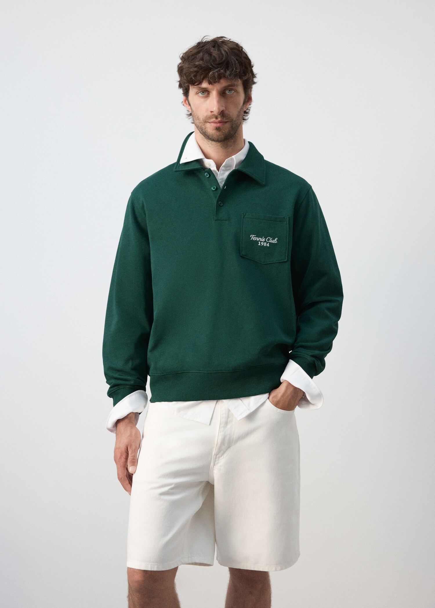 100% cotton polo sweatshirt - Medium plane
