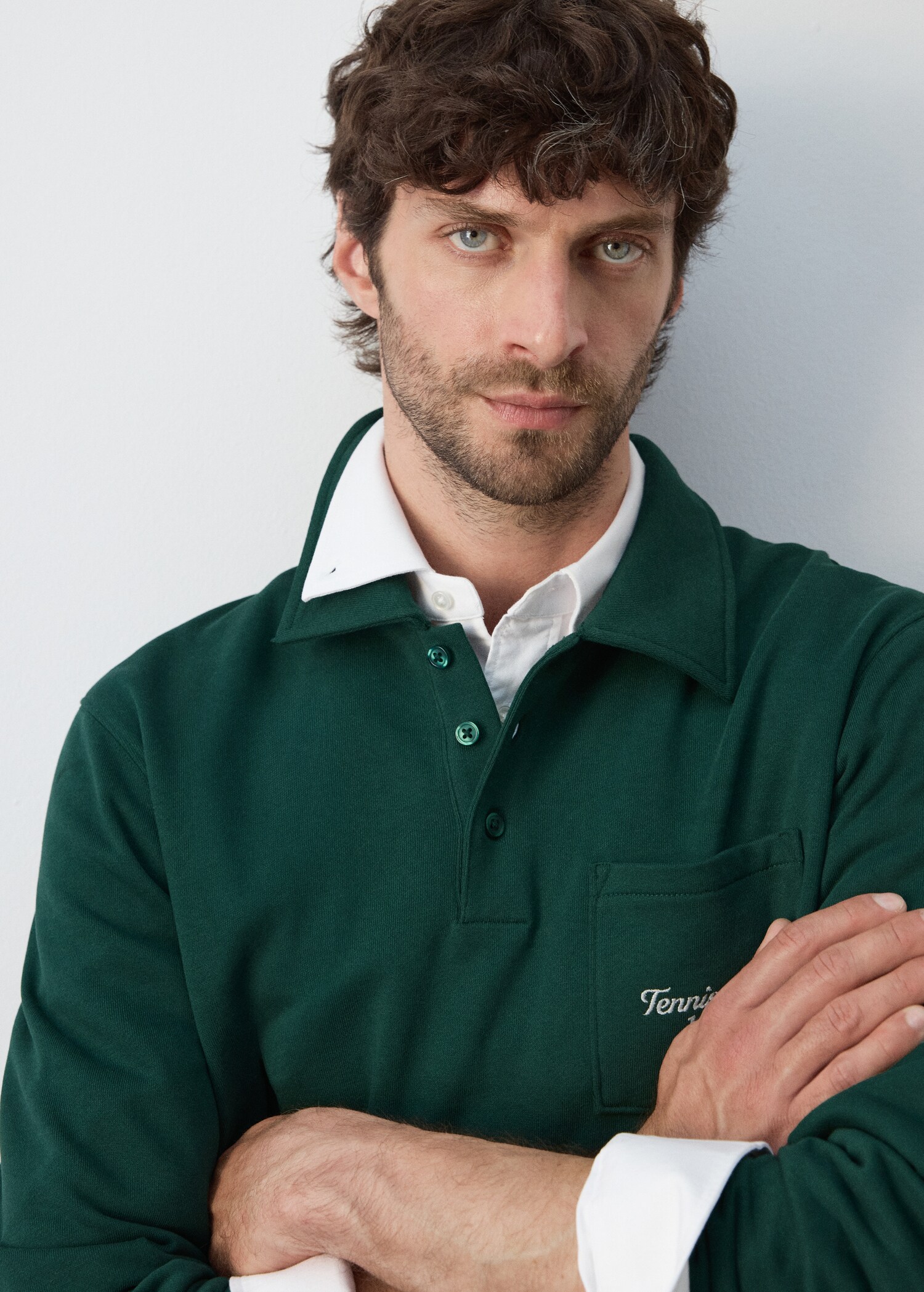 100% cotton polo sweatshirt - Details of the article 1