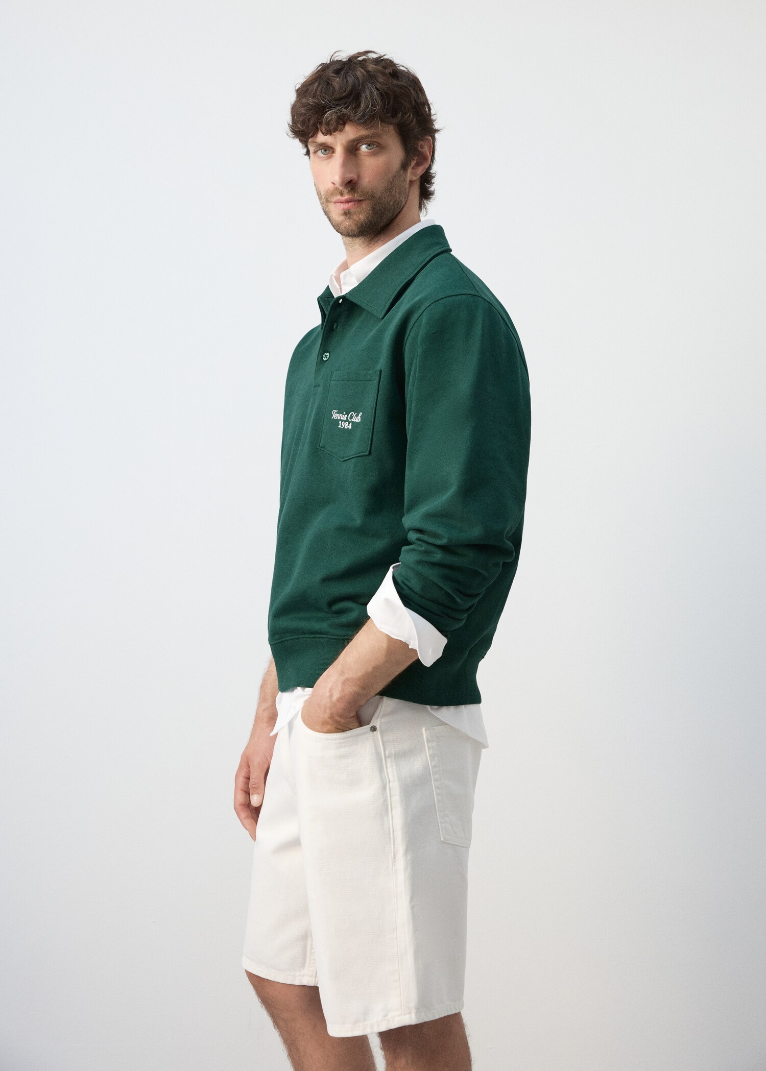 100% cotton polo sweatshirt - Details of the article 2