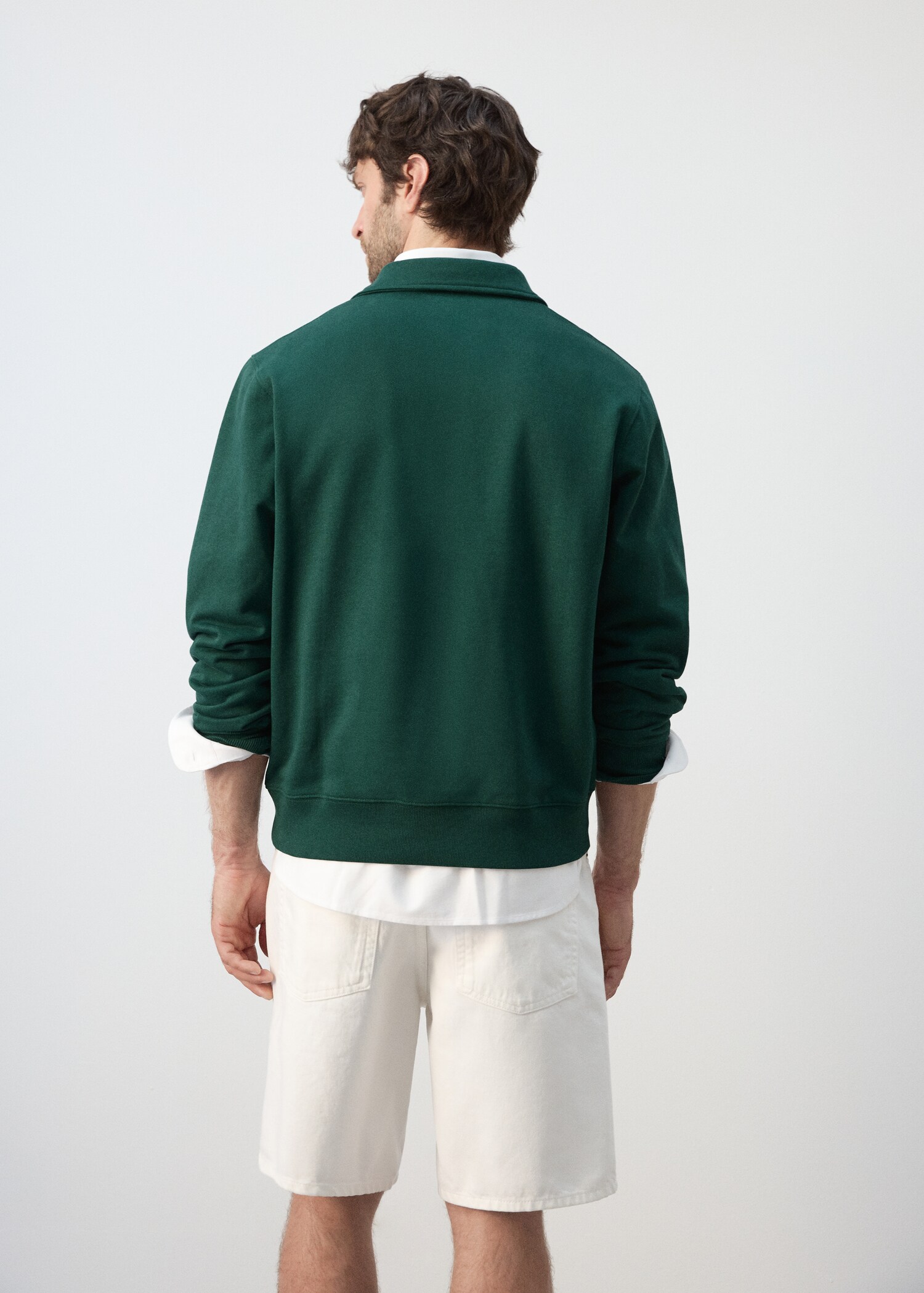 100% cotton polo sweatshirt - Reverse of the article