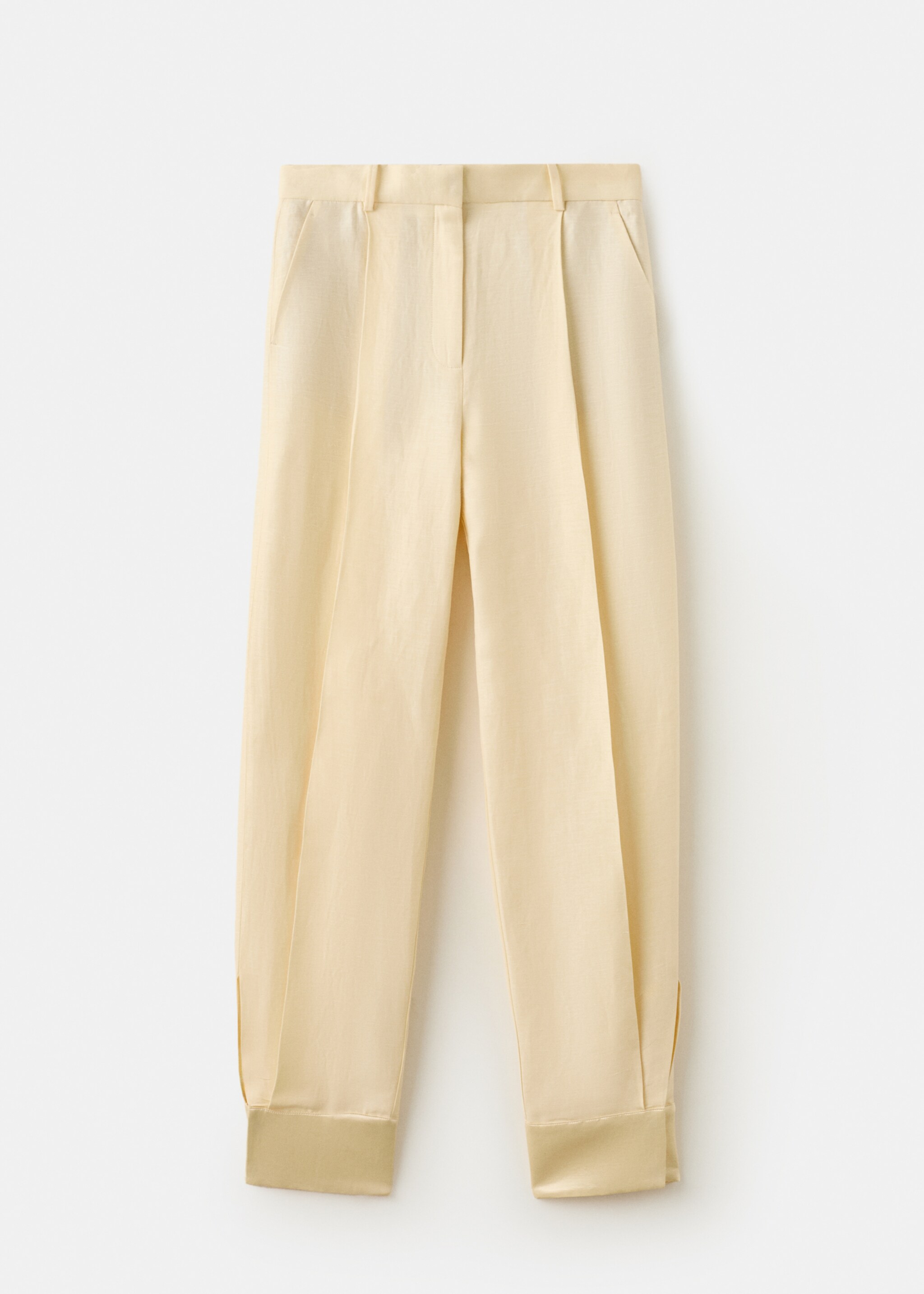 Low-rise satin balloon pants - Article without model, Ecru. Ref: 27027801-00.