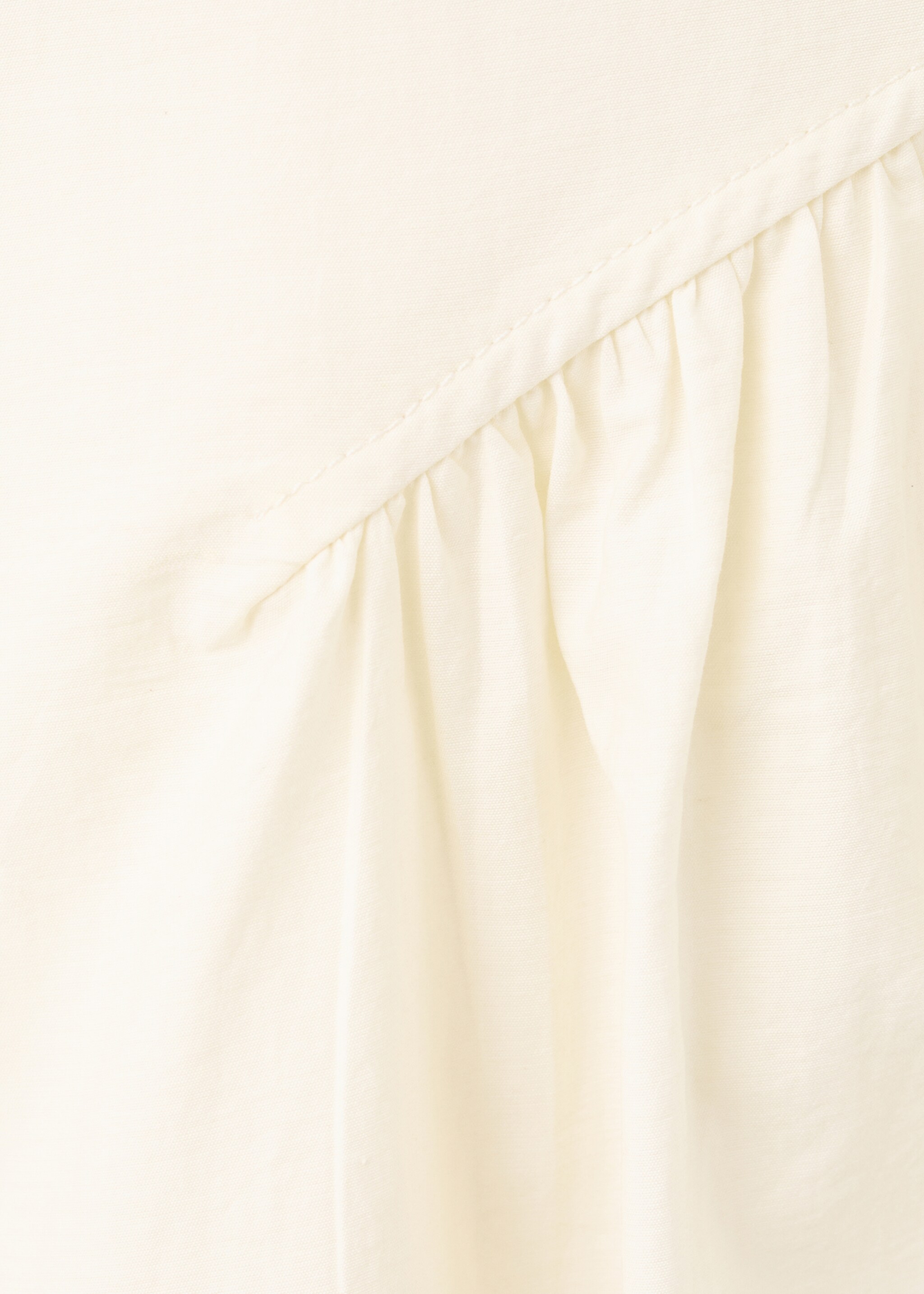 Vestido midi evasé fruncidos - Detalle del artículo 0, Crudo. Ref: 27027803-00.