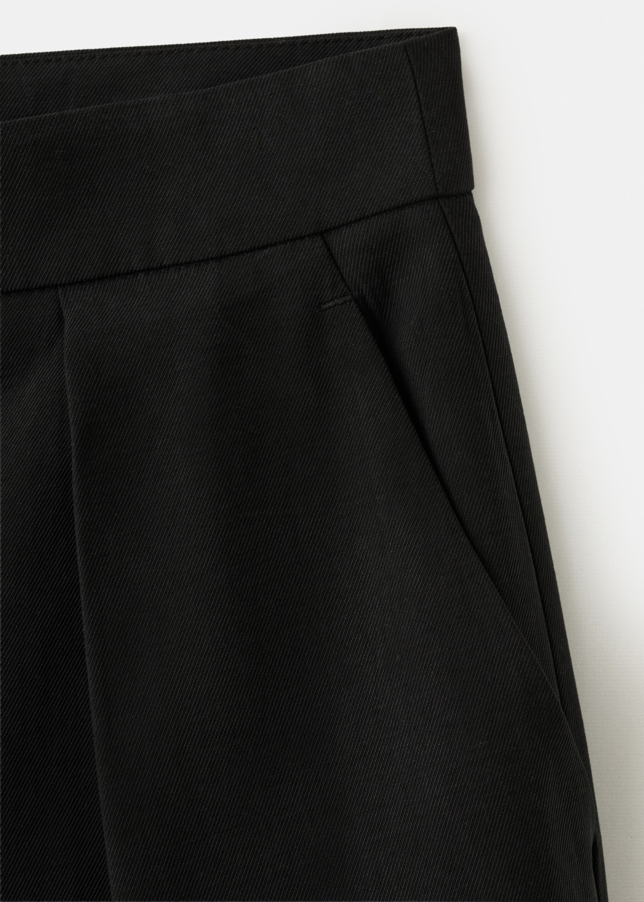 Straight-fit lyocell trousers - Details of the article 0, Black. Ref: 27027807-00.