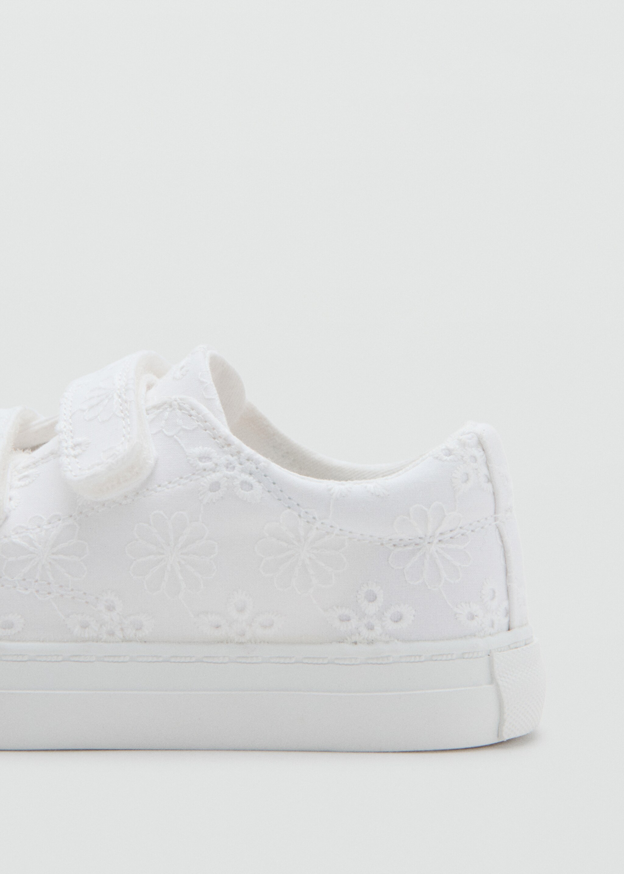 Floral-embroidered trainers - Details of the article 1, Off White. Ref: 27027893-00.