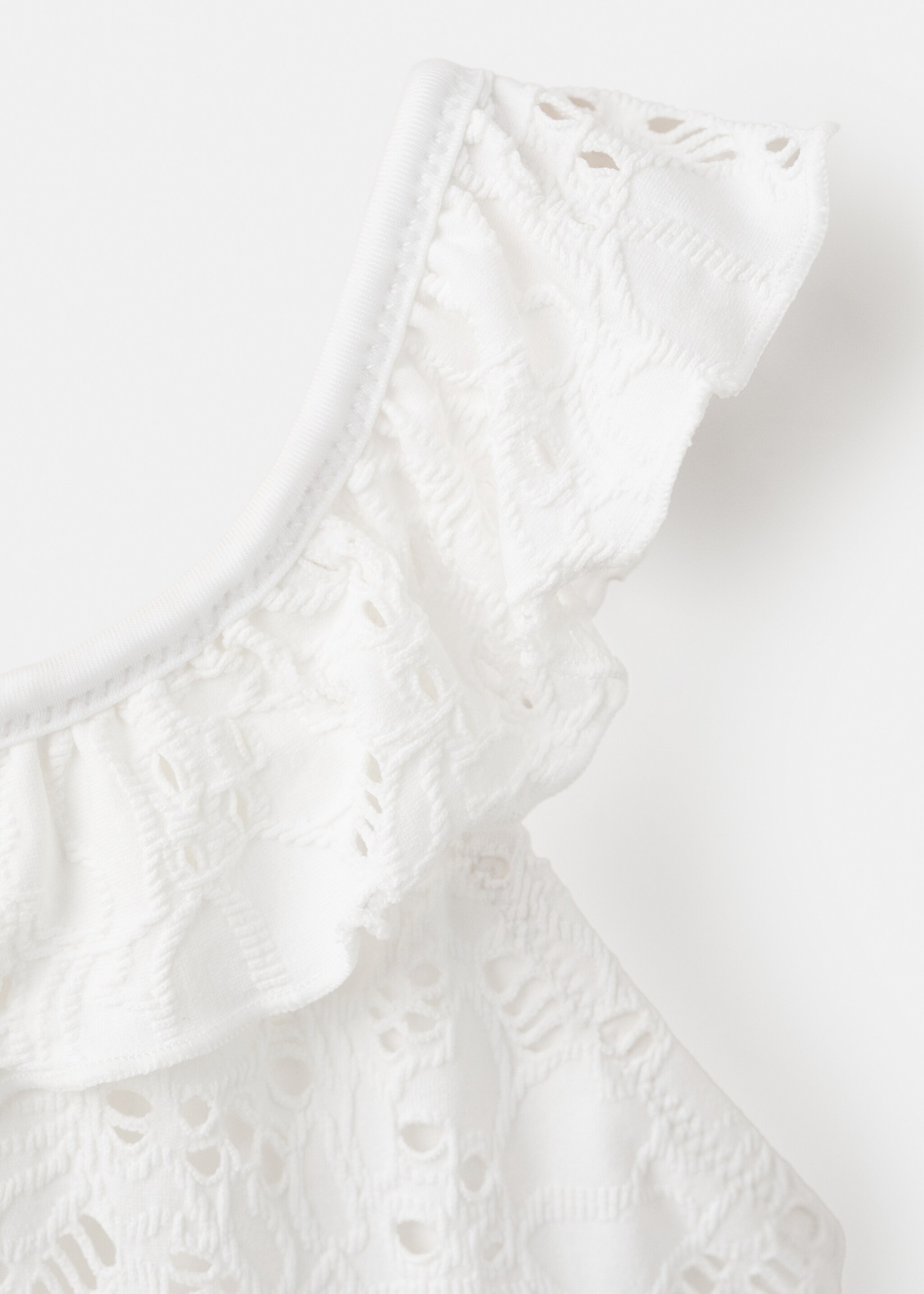 Bañador calado volante - Detalle del artículo 8, Blanco. Ref: 27027895-00.