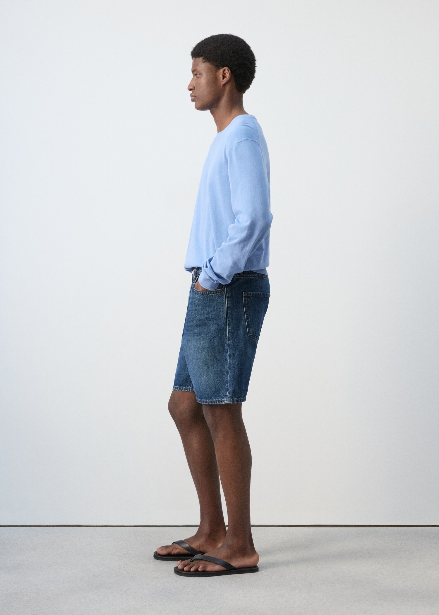 Gerade Jeans-Bermudashorts - Detail des Artikels 2