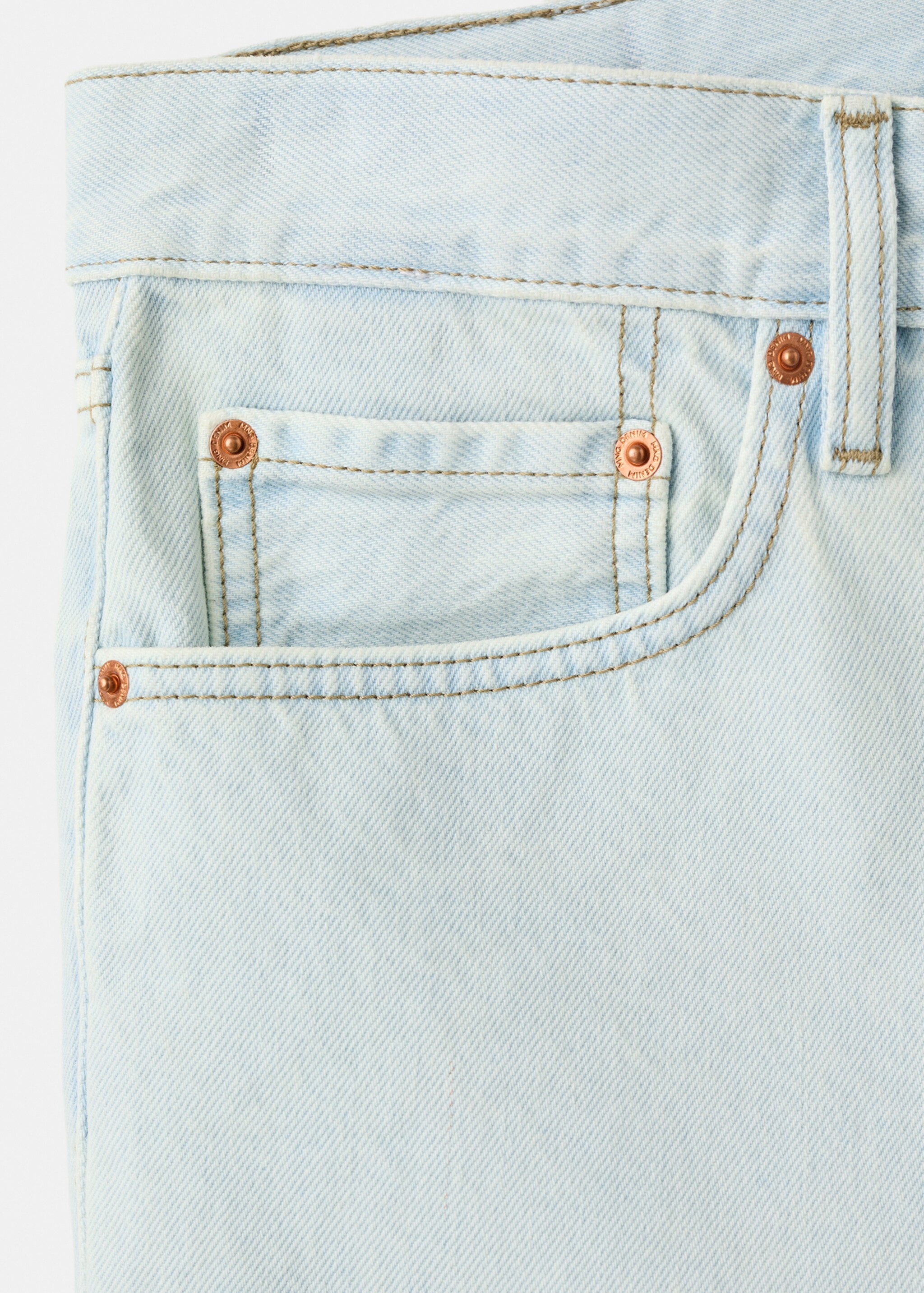 Gerade Jeans-Bermudashorts - Detail des Artikels 8, Bleach-Blau. Ref: 27027902-00.