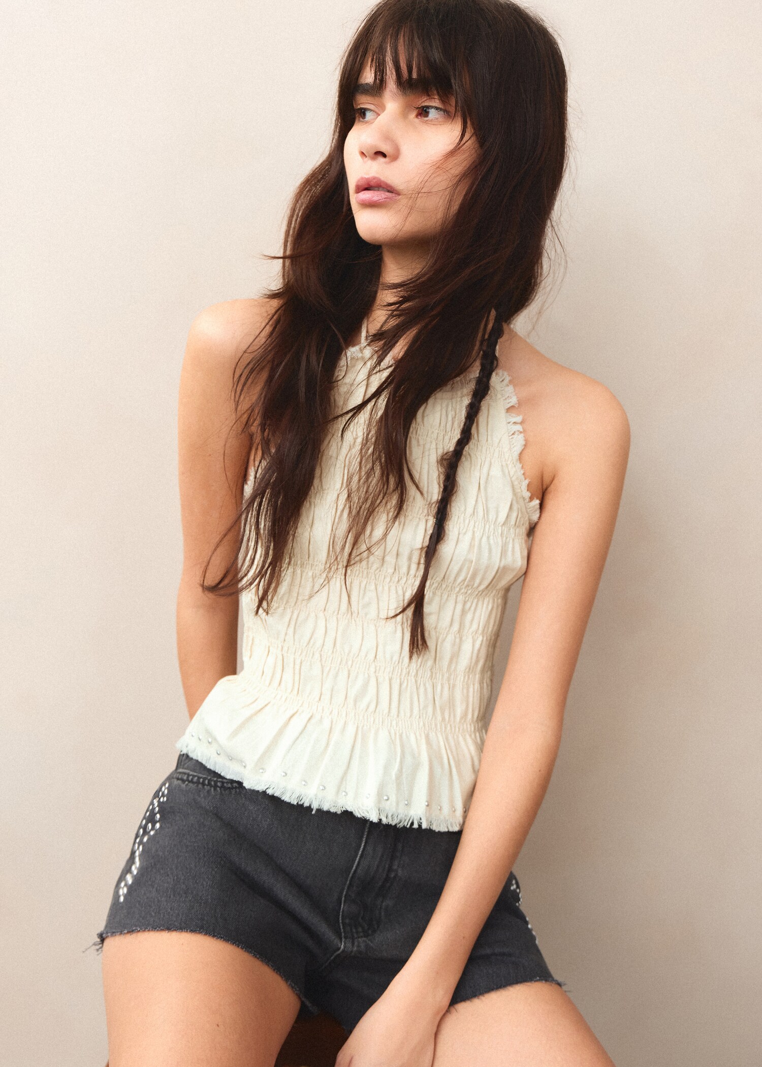 Ruched halter top - Details of the article 2