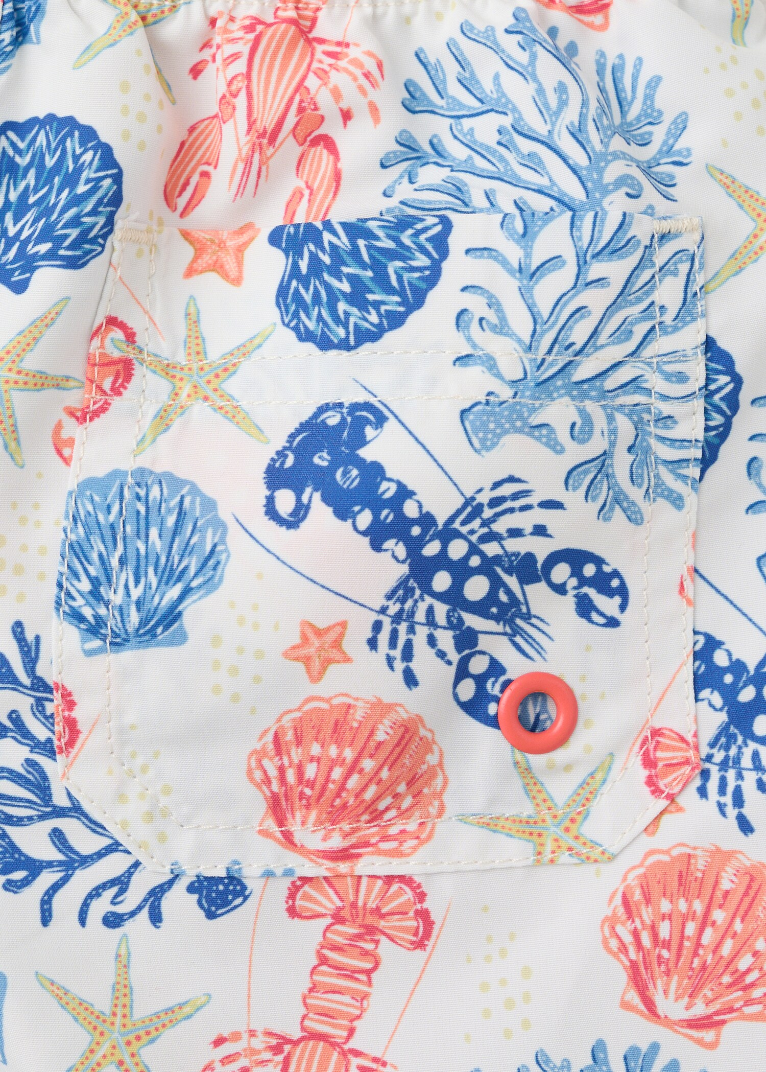 Marine-print swimsuit - Details of the article 0