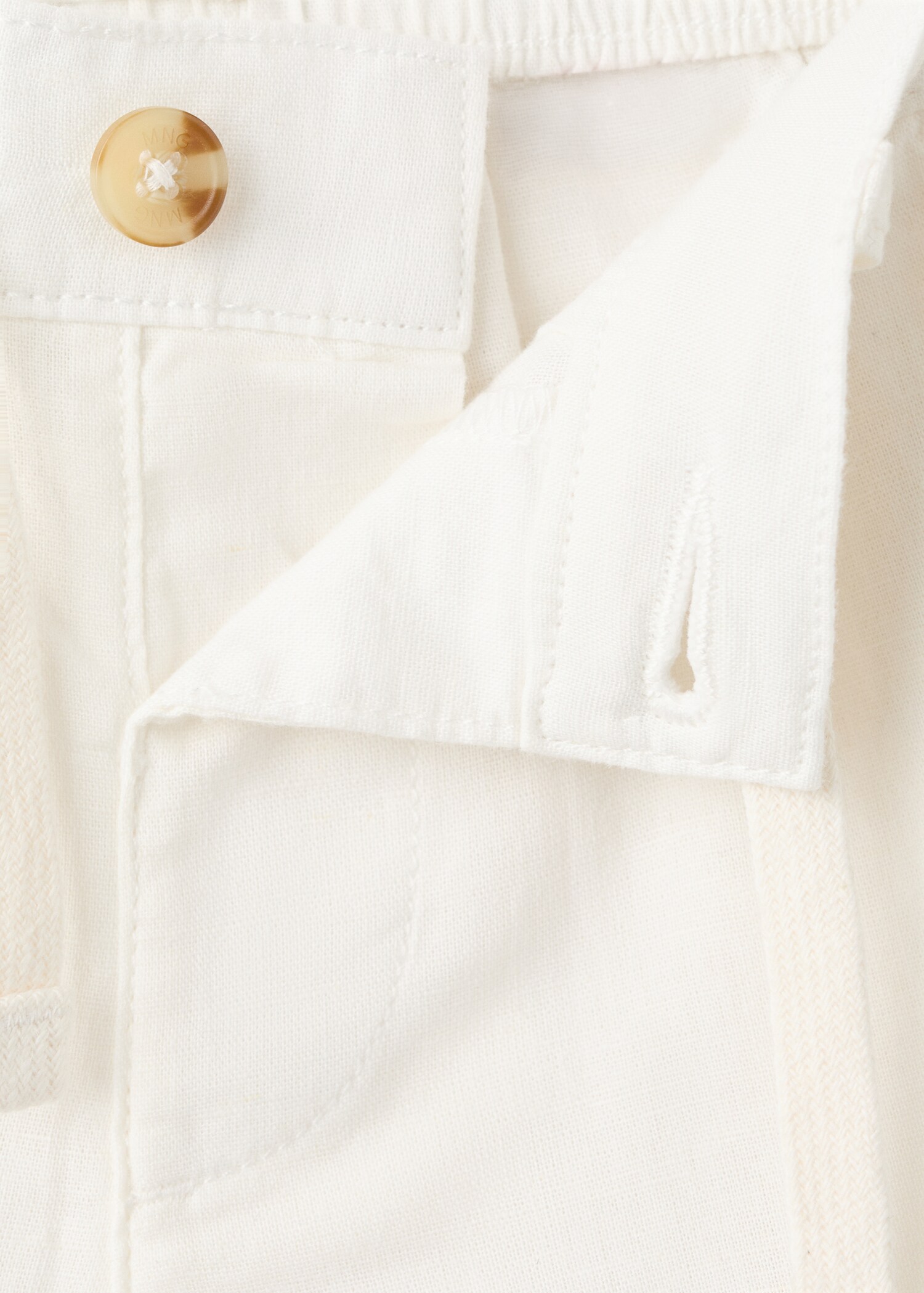 Cotton linen cargo shorts - Details of the article 8