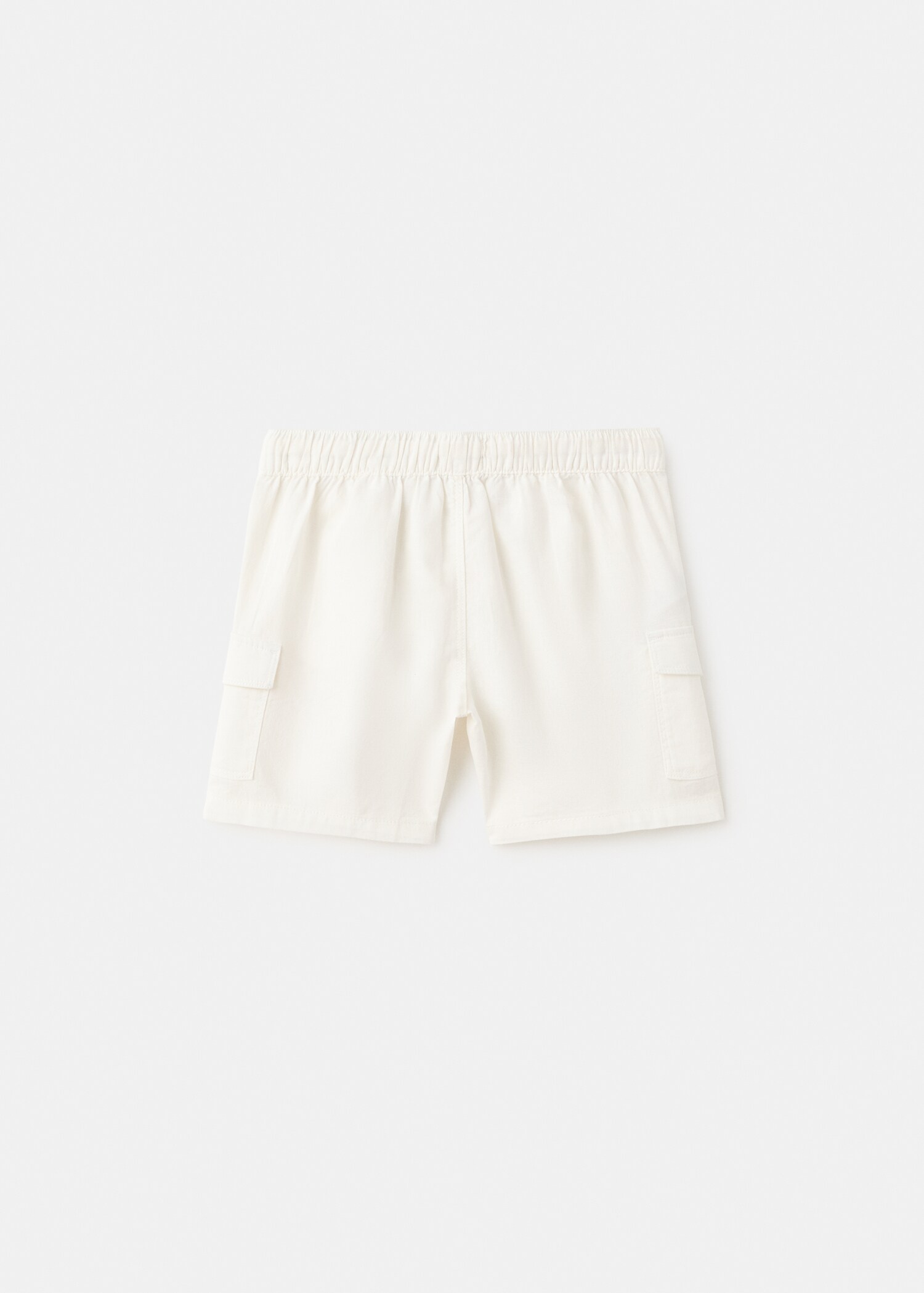 Cotton linen cargo shorts - Reverse of the article