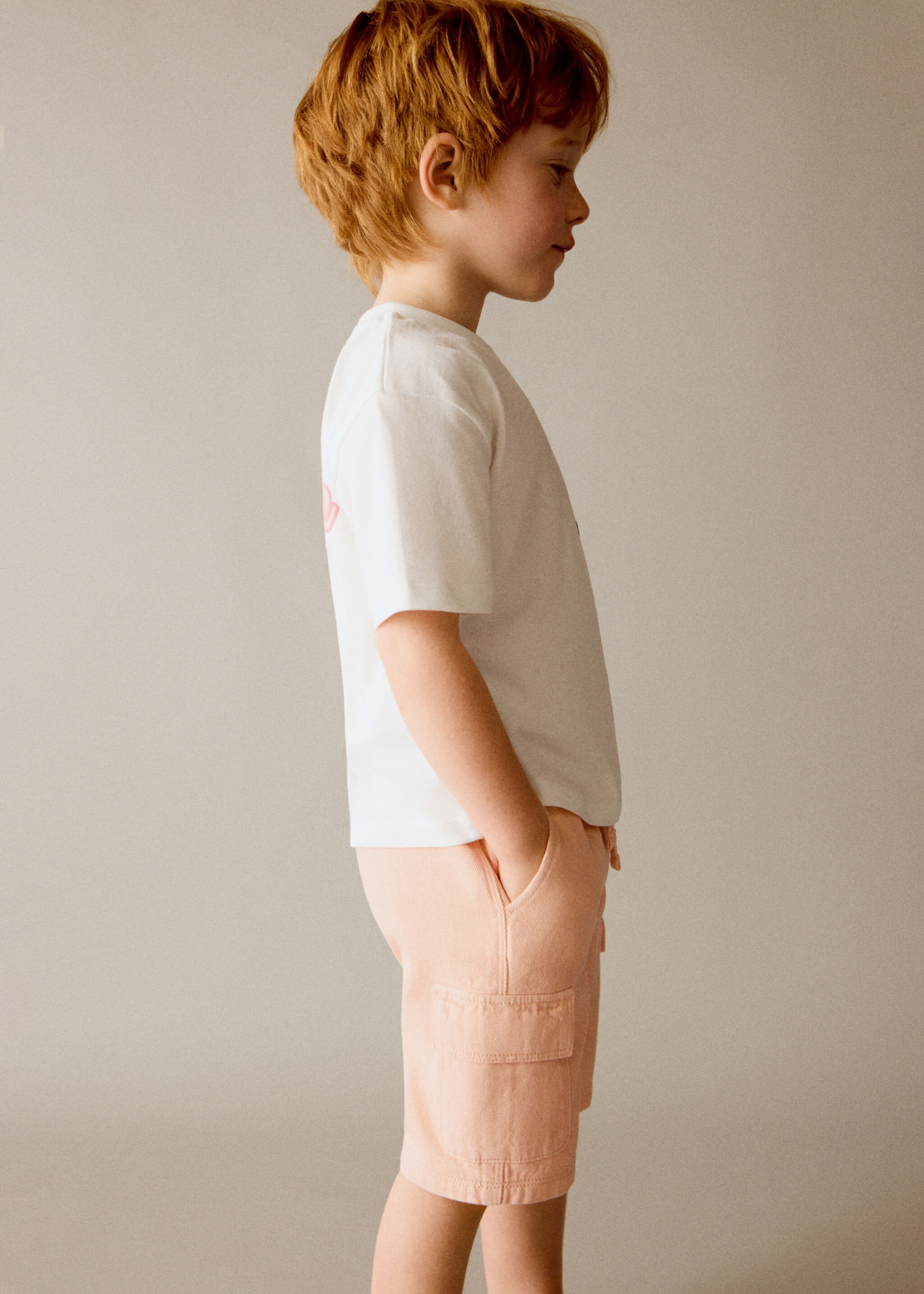 Cargo Bermuda shorts - Medium plane, Peach. Ref: 27027913-00.