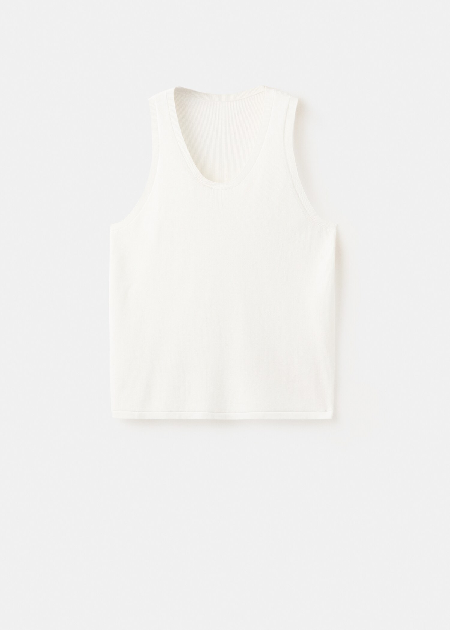 Slim-fit cotton tank top - Article without model