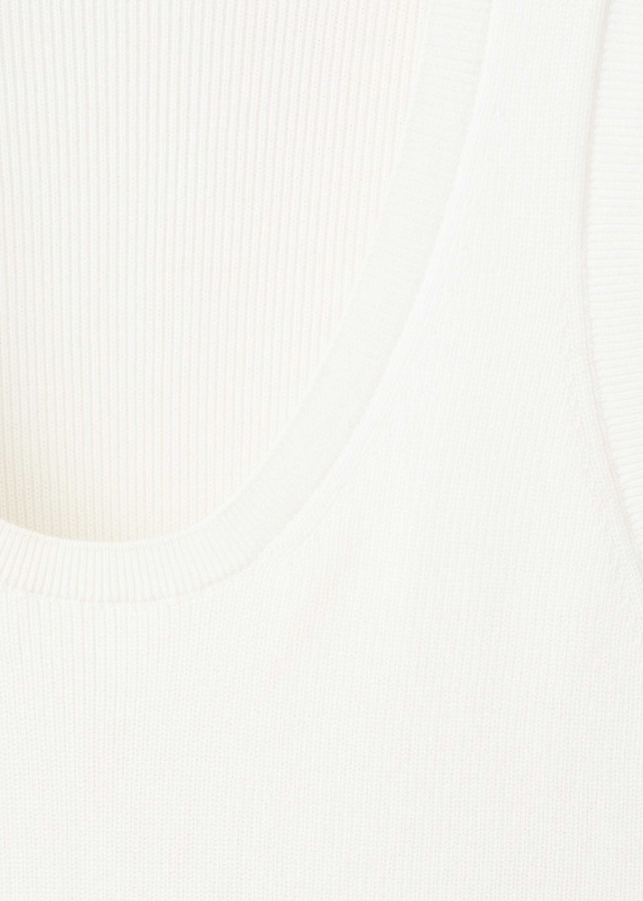 Slim-fit cotton tank top - Details of the article 8, Off White. Ref: 27027915-00.