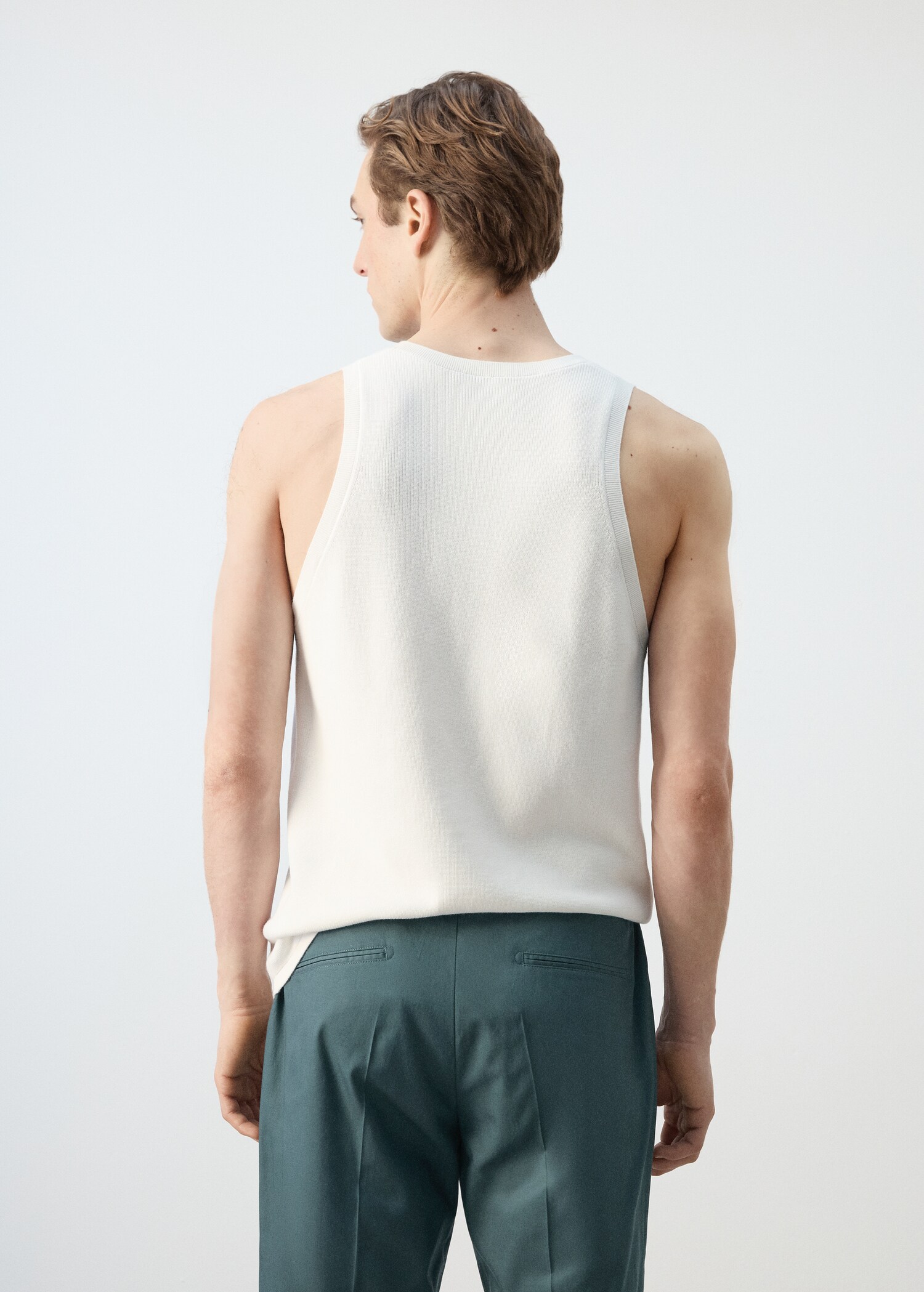 Slim-fit cotton tank top - Reverse of the article
