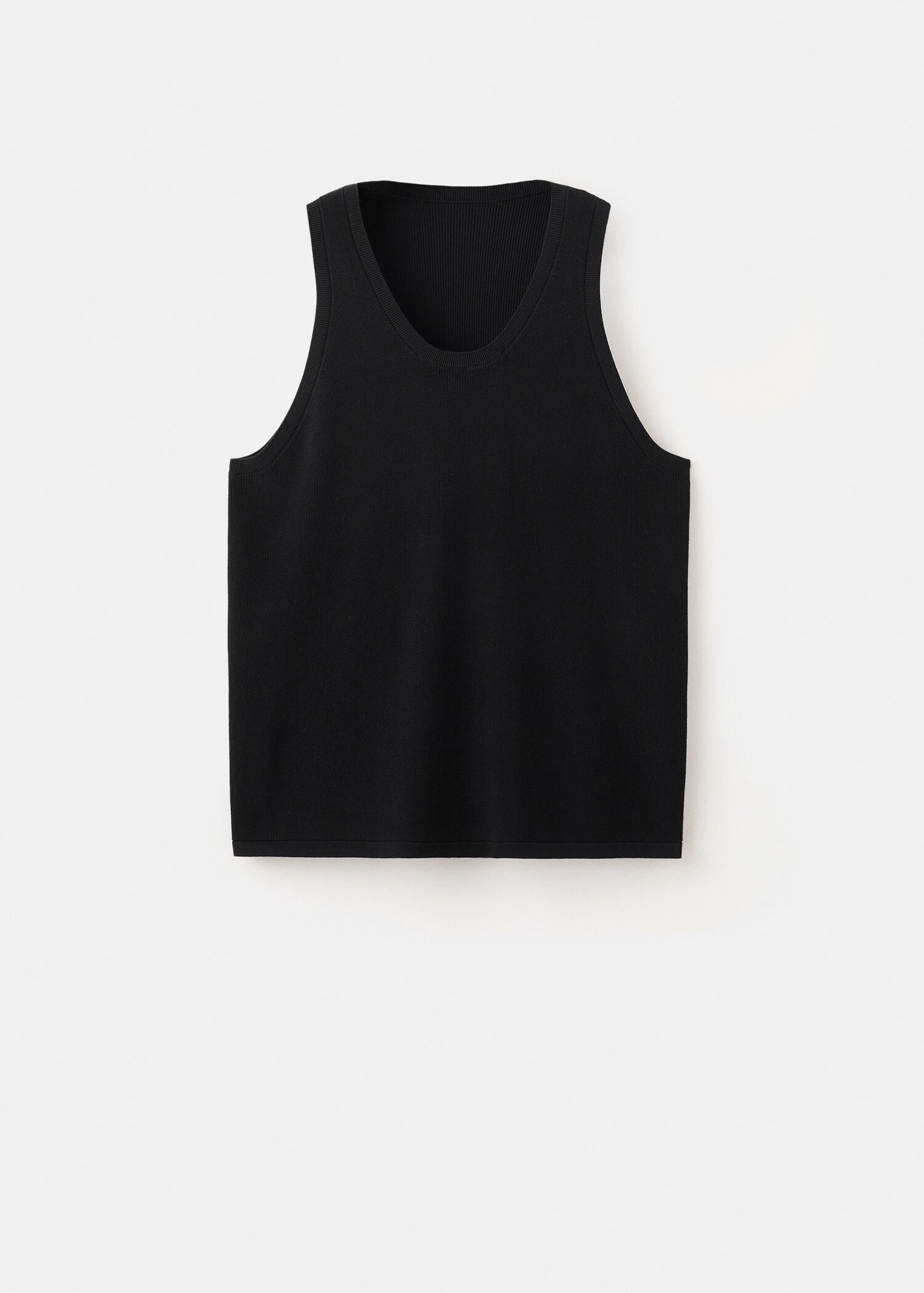 Slim-fit cotton tank top - Article without model