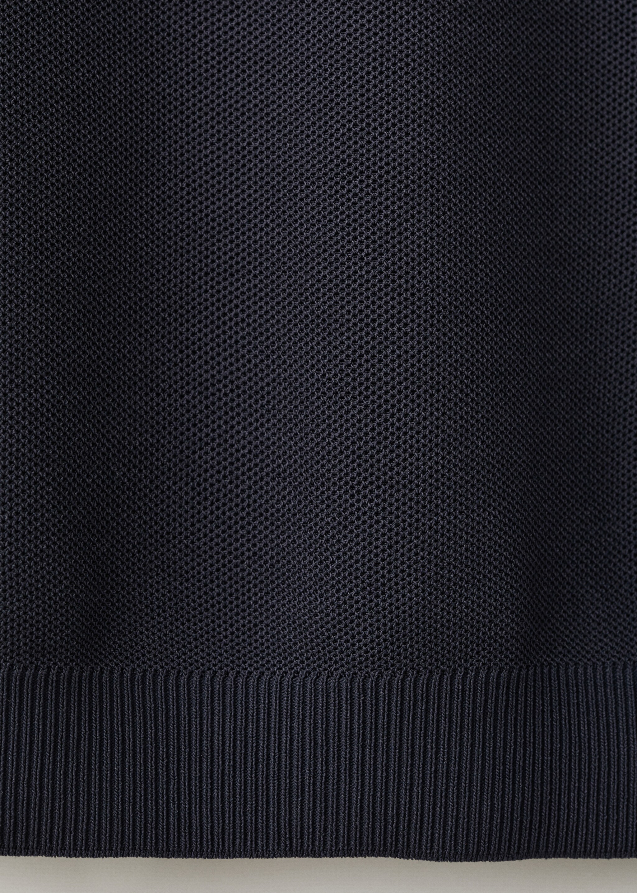 Contrasting knitted polo shirt - Details of the article 0, Navy. Ref: 27027918-00.