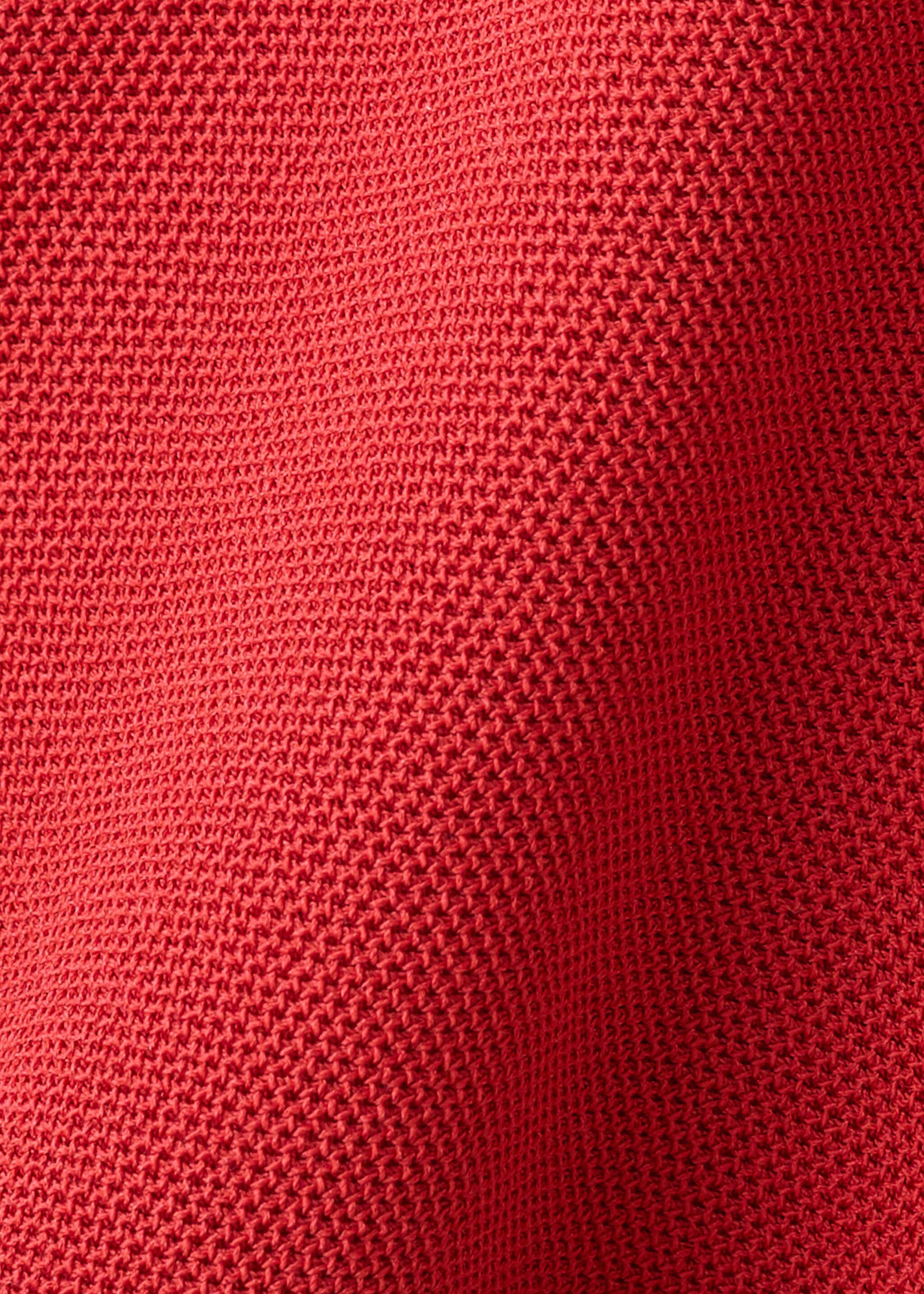 Contrasting knitted polo shirt - Details of the article 0, Red. Ref: 27027918-00.