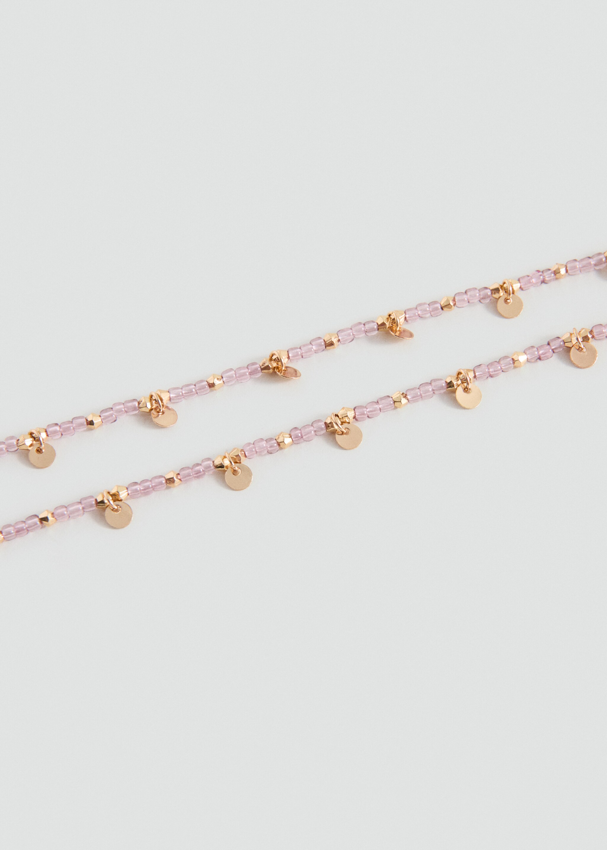Double chain necklace - Medium plane, Pink. Ref: 27027923-00.