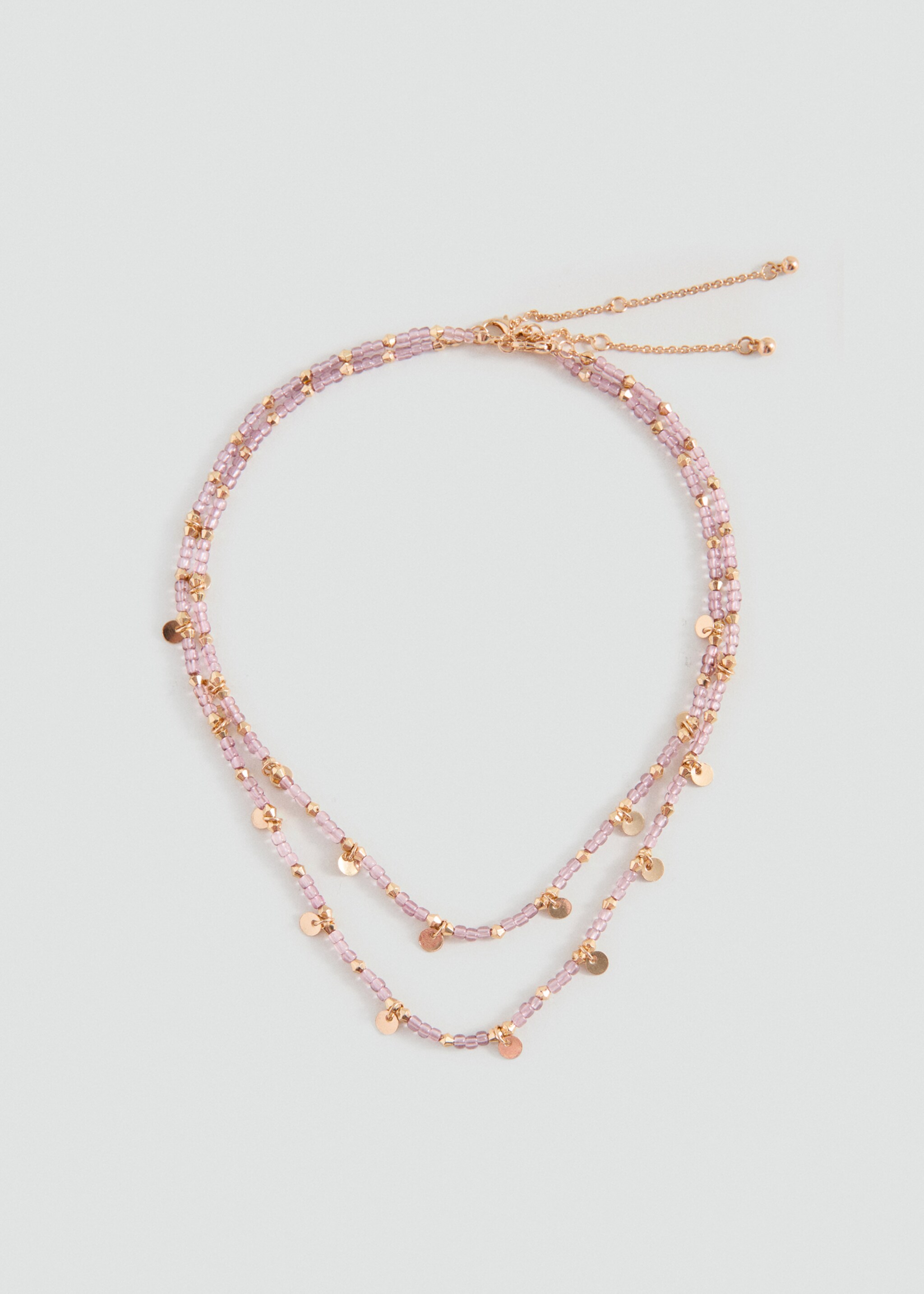 Double chain necklace - Article without model, Pink. Ref: 27027923-00.