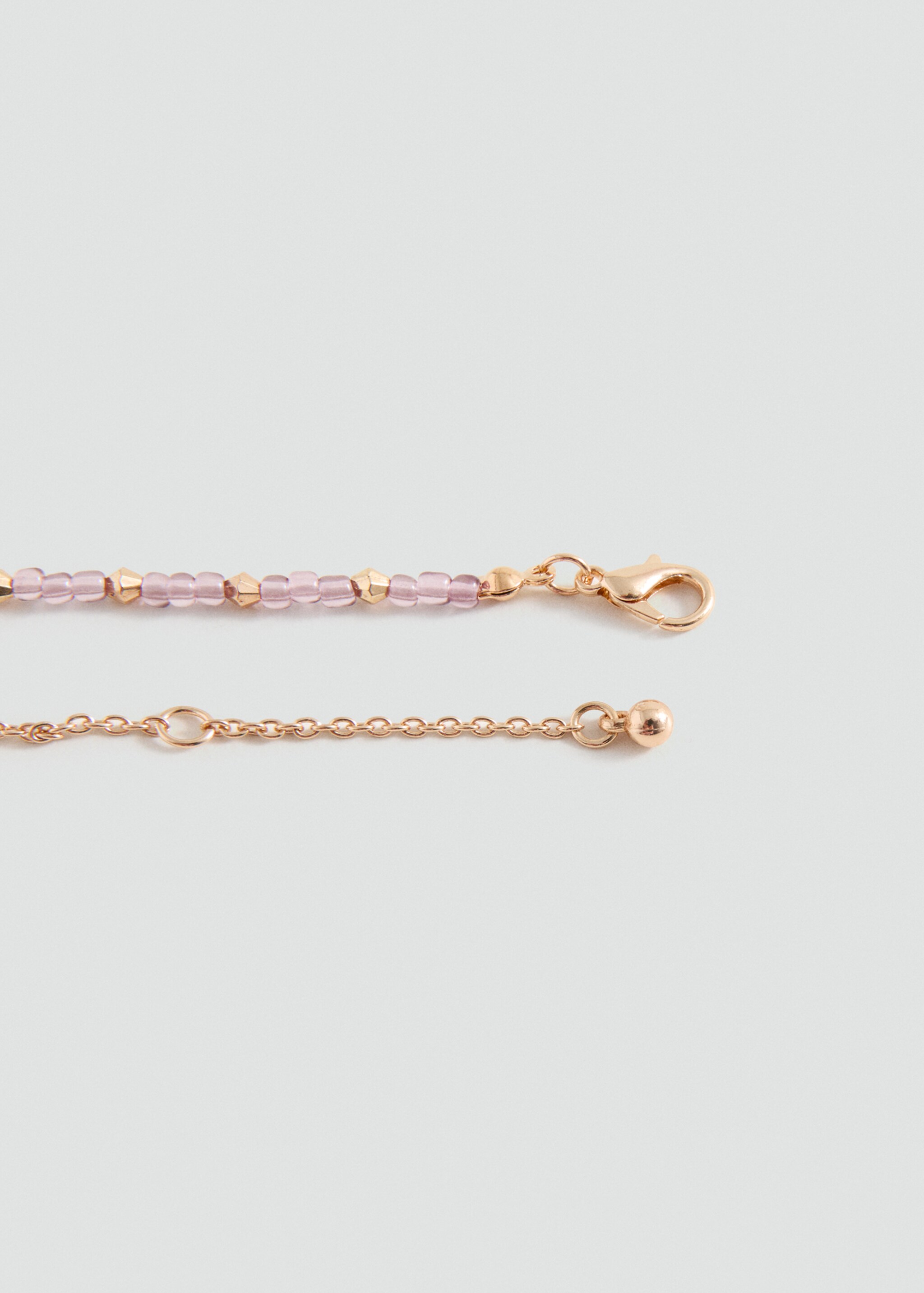 Double chain necklace - Details of the article 1, Pink. Ref: 27027923-00.