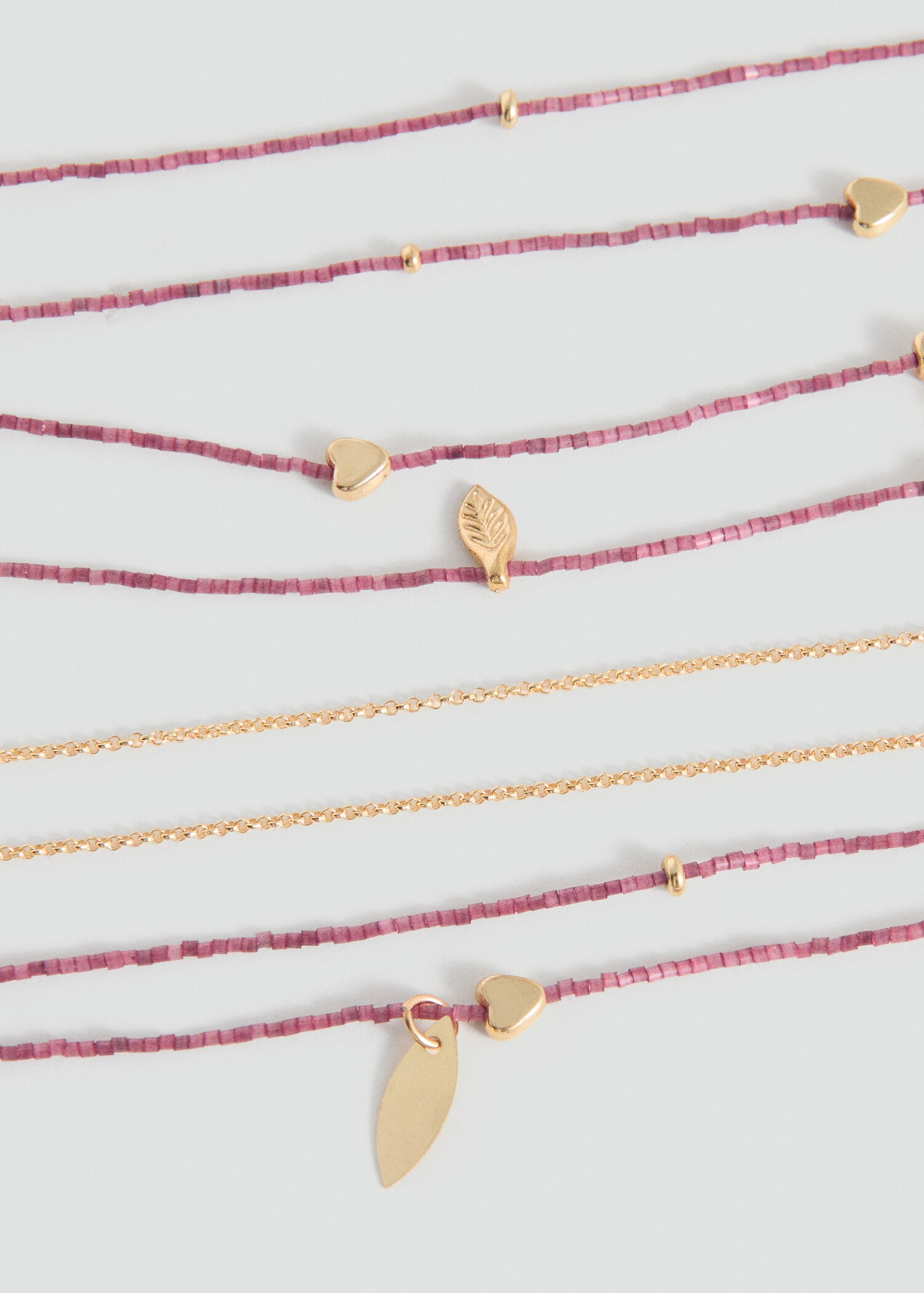 Mehrreihige Perlenkette - Mittlere Ansicht