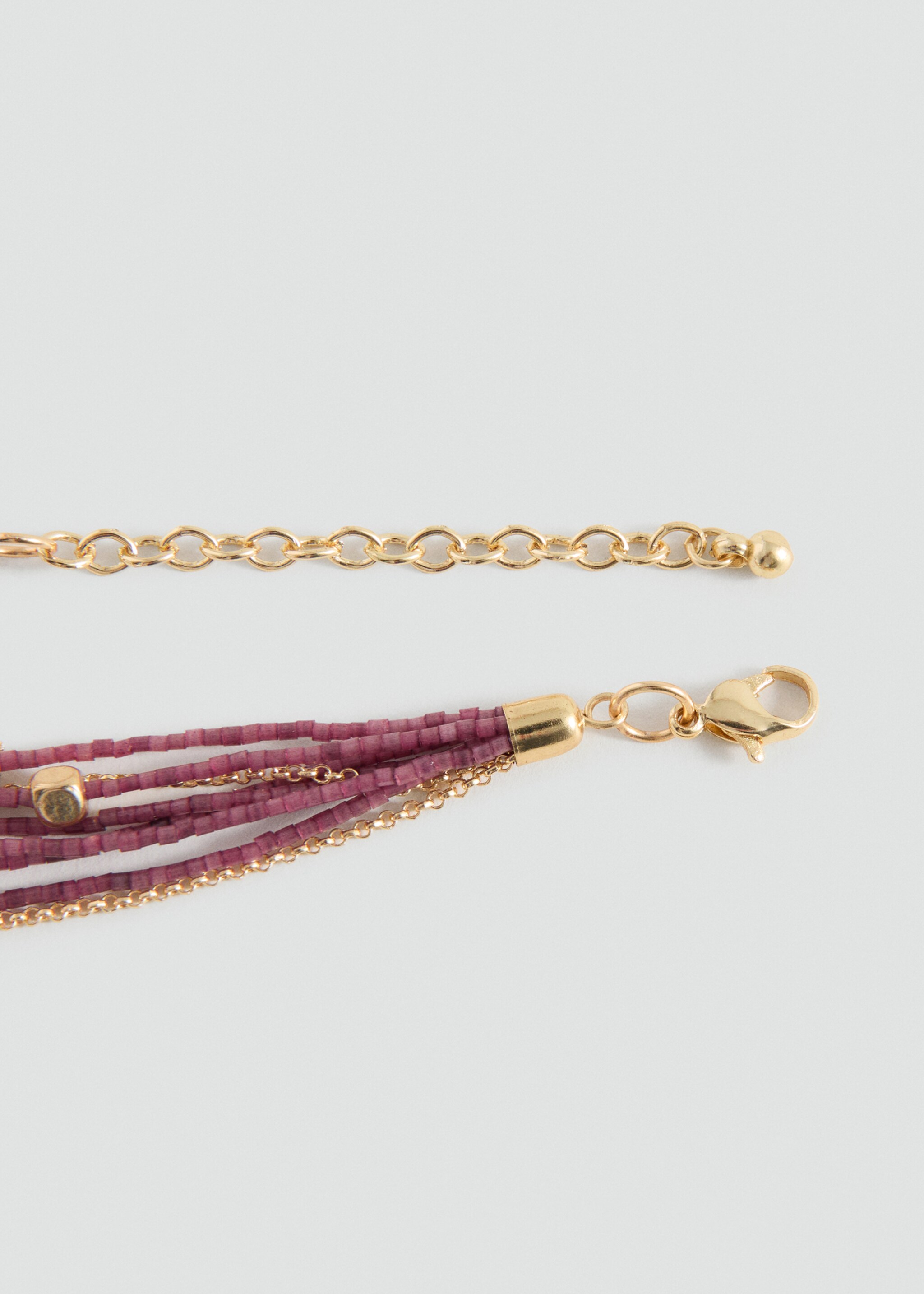 Mehrreihige Perlenkette - Detail des Artikels 1, Rosa. Ref: 27027927-00.