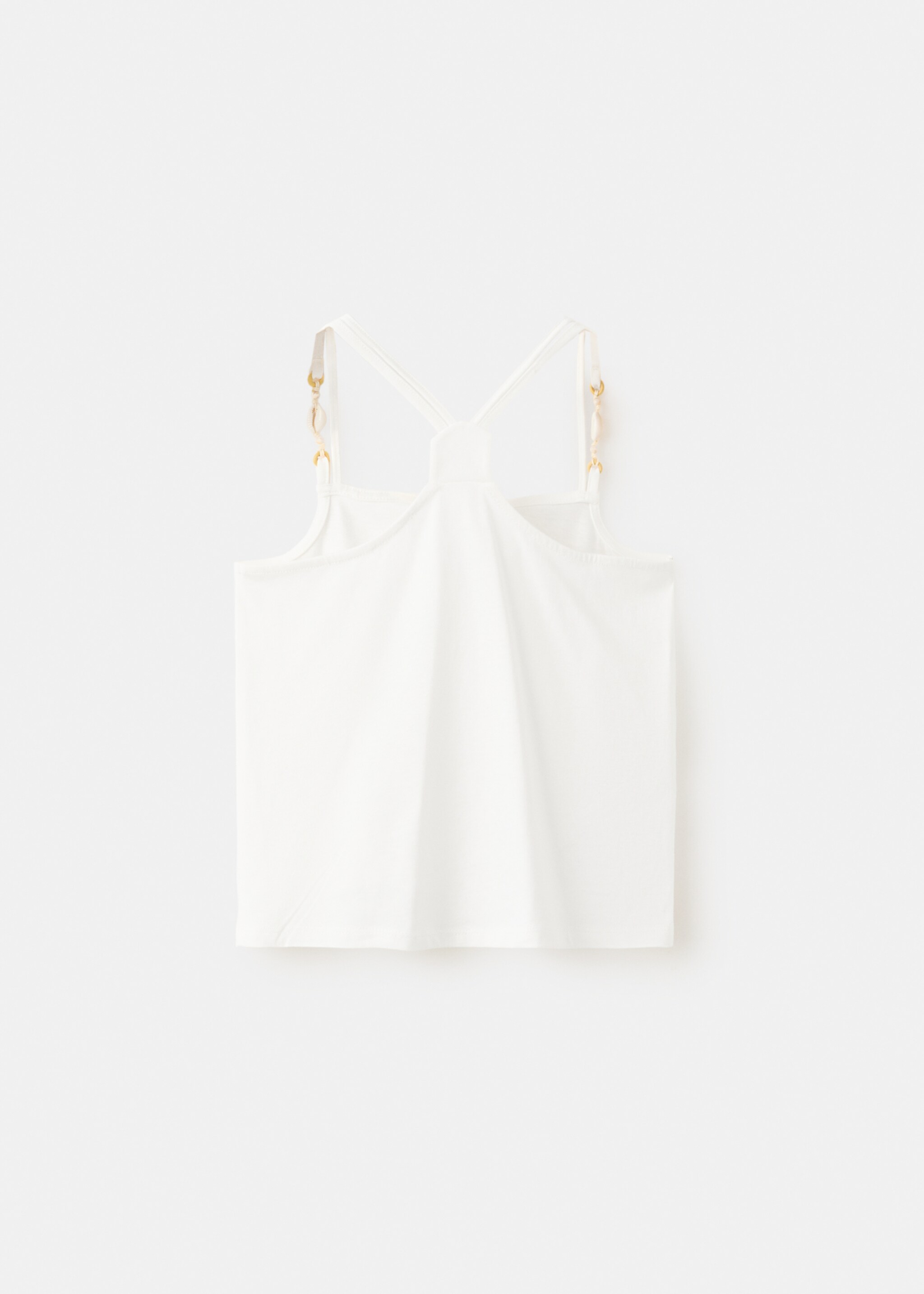Shell detail vest top - Reverse of the article, Off White. Ref: 27027928-00.