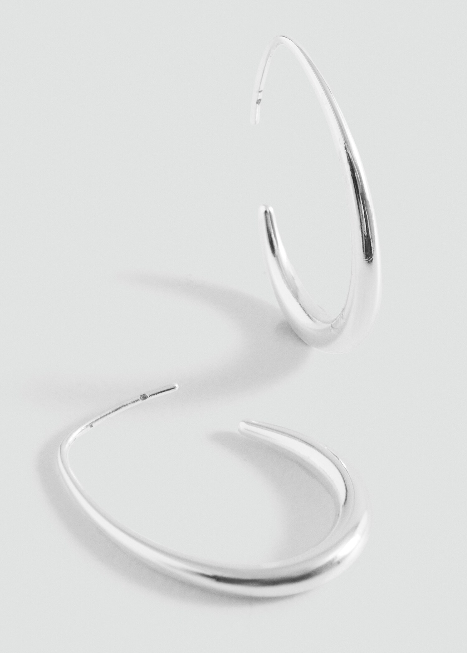 Oval hoop earrings - Medium plane