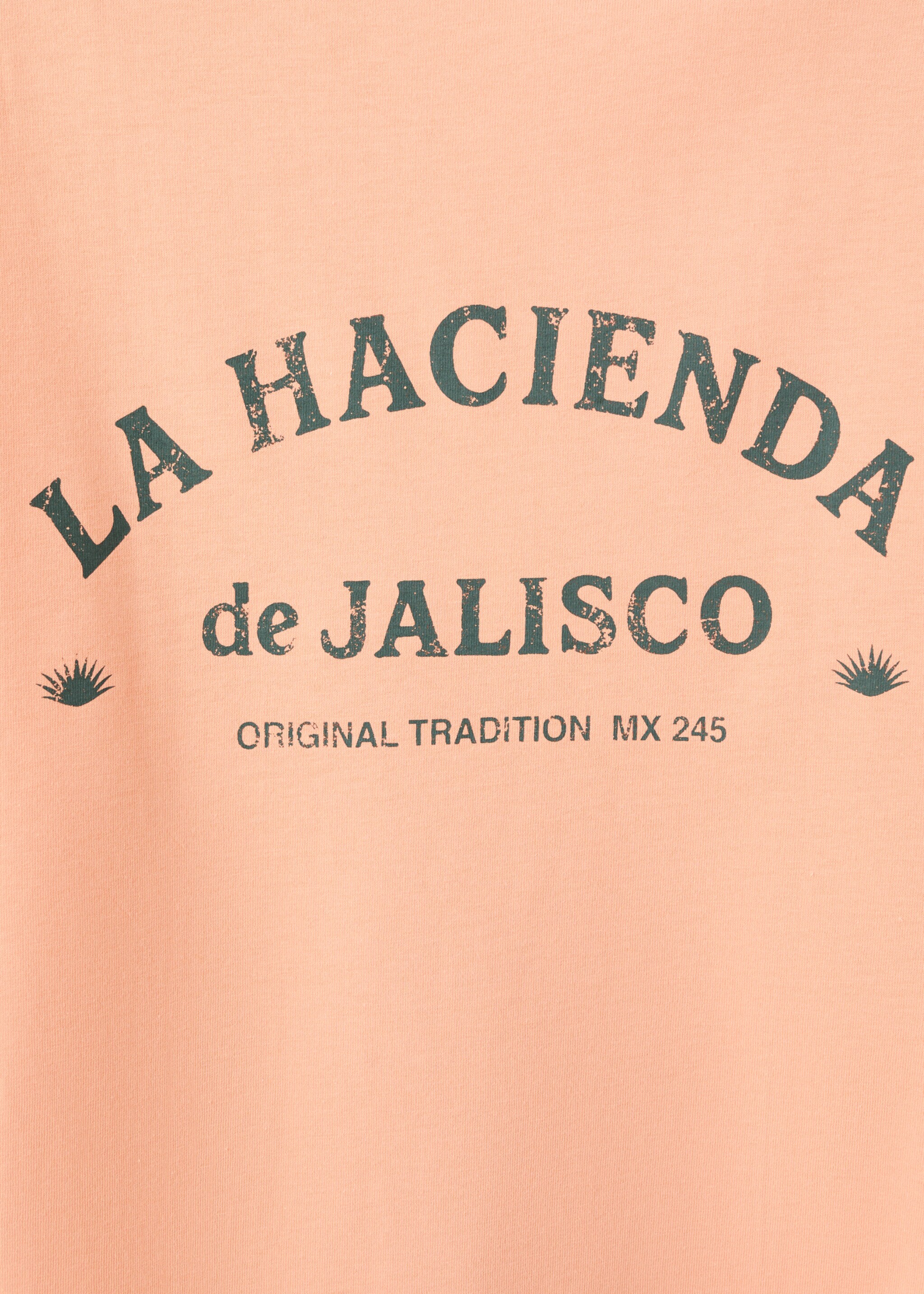 Printed cotton-blend t-shirt - Details of the article 0, Orange. Ref: 27027939-00.