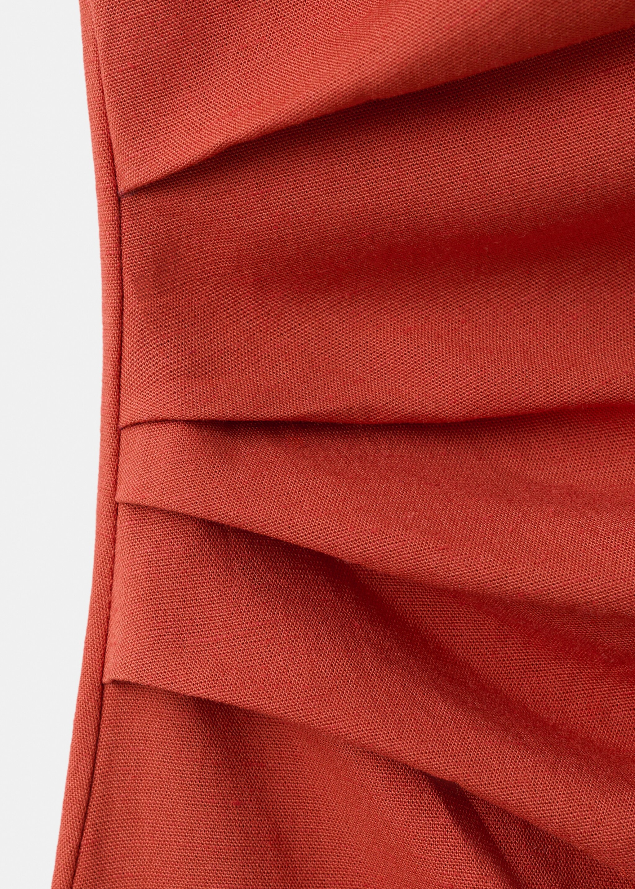 Draped midi-dress - Details of the article 0, Orange. Ref: 27027942-00.