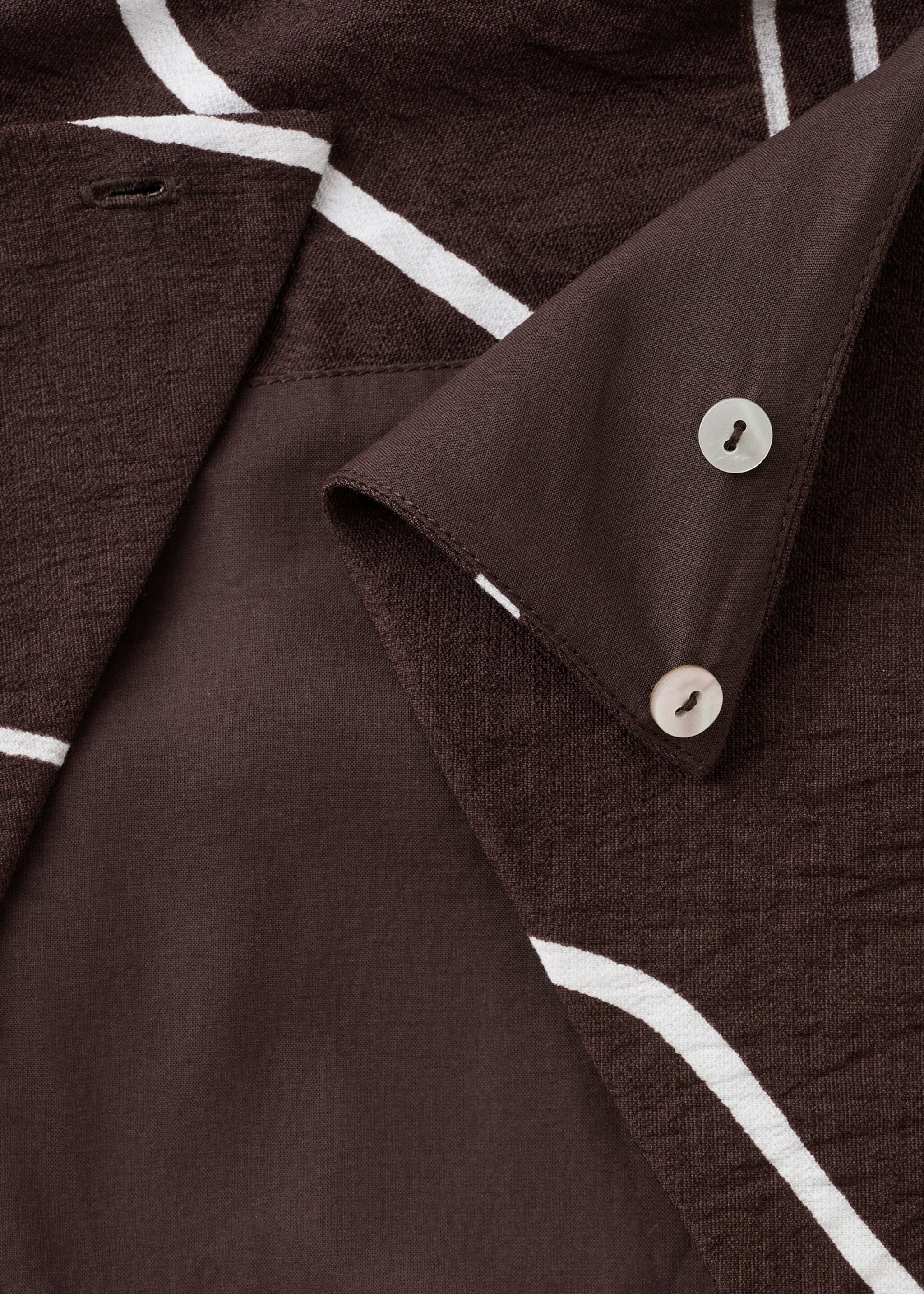 Printed ruched dress - Details of the article 0, Brown. Ref: 27027943-00.