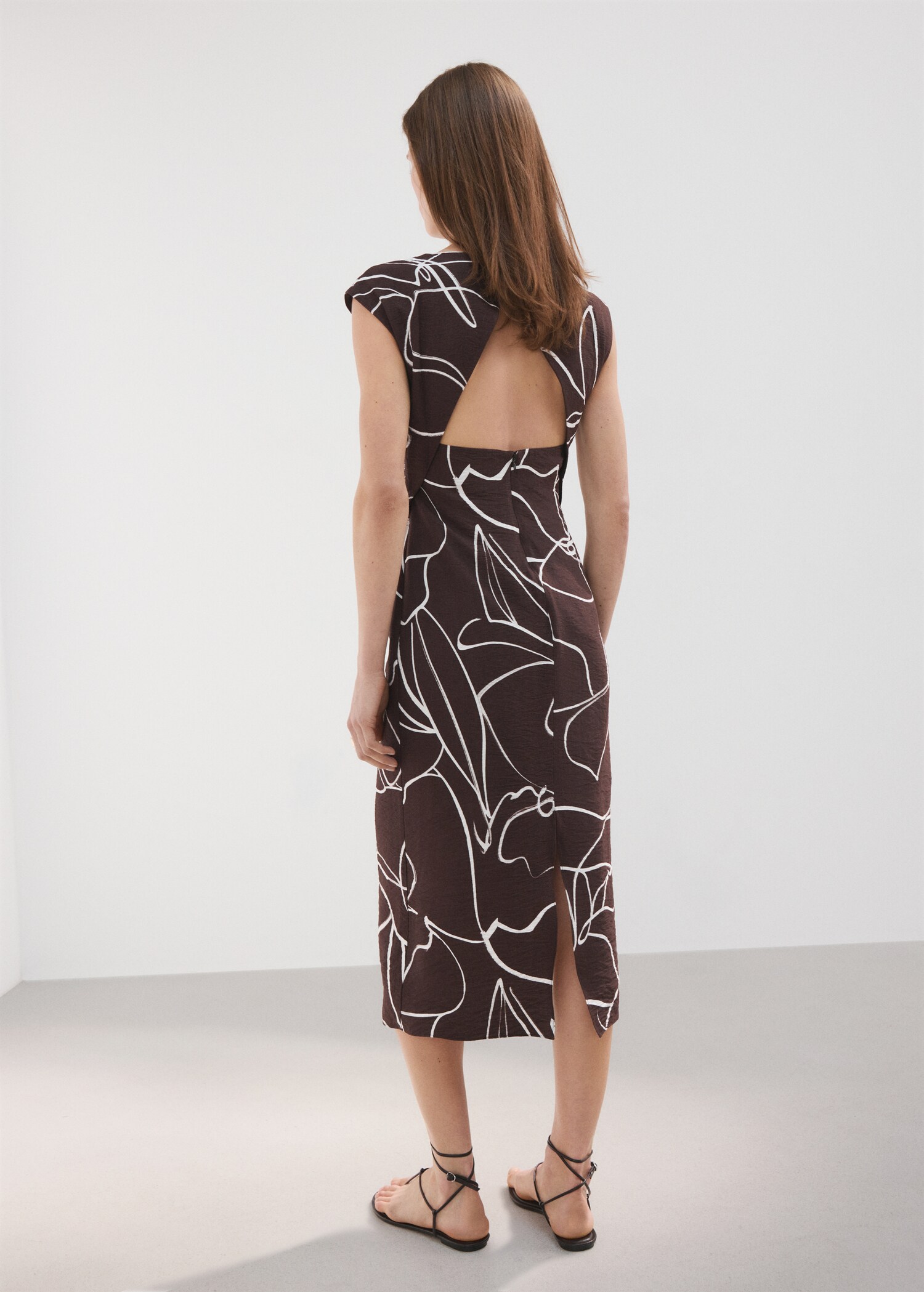 Printed ruched dress - Reverse of the article