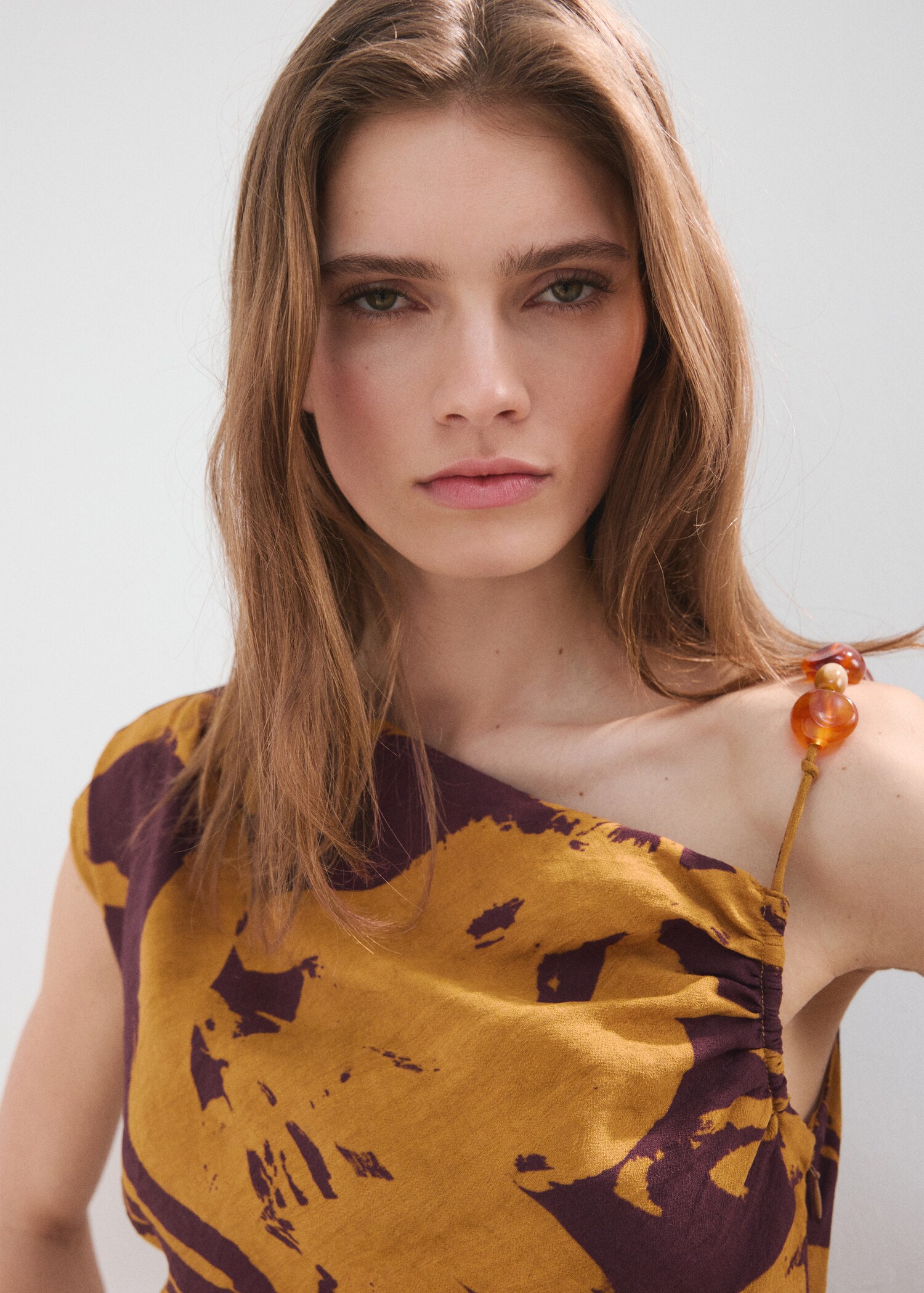 Printed asymmetrical dress - Details of the article 1