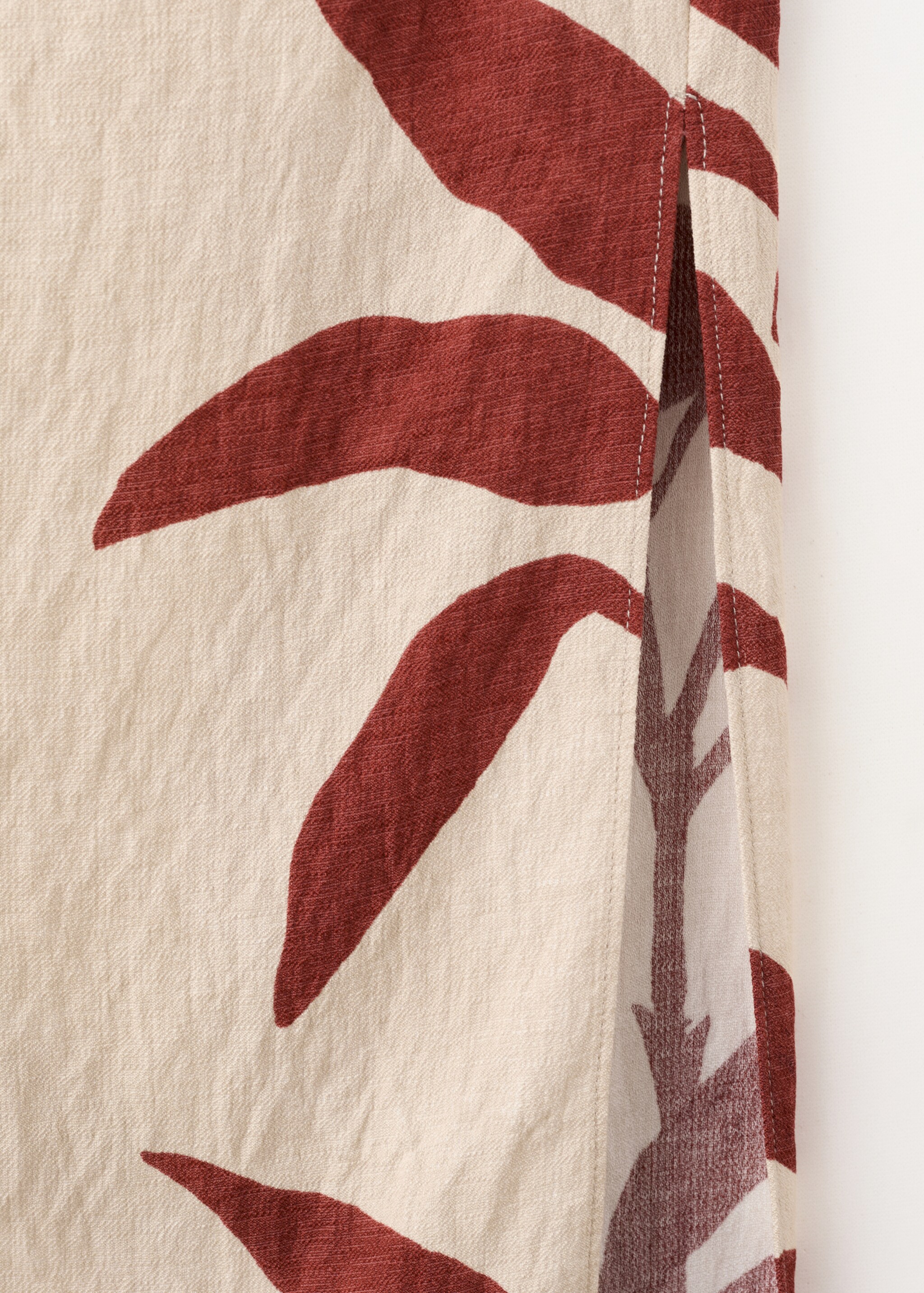 Asymmetrical dress with gathered body - Details of the article 0, Beige. Ref: 27027945-00.