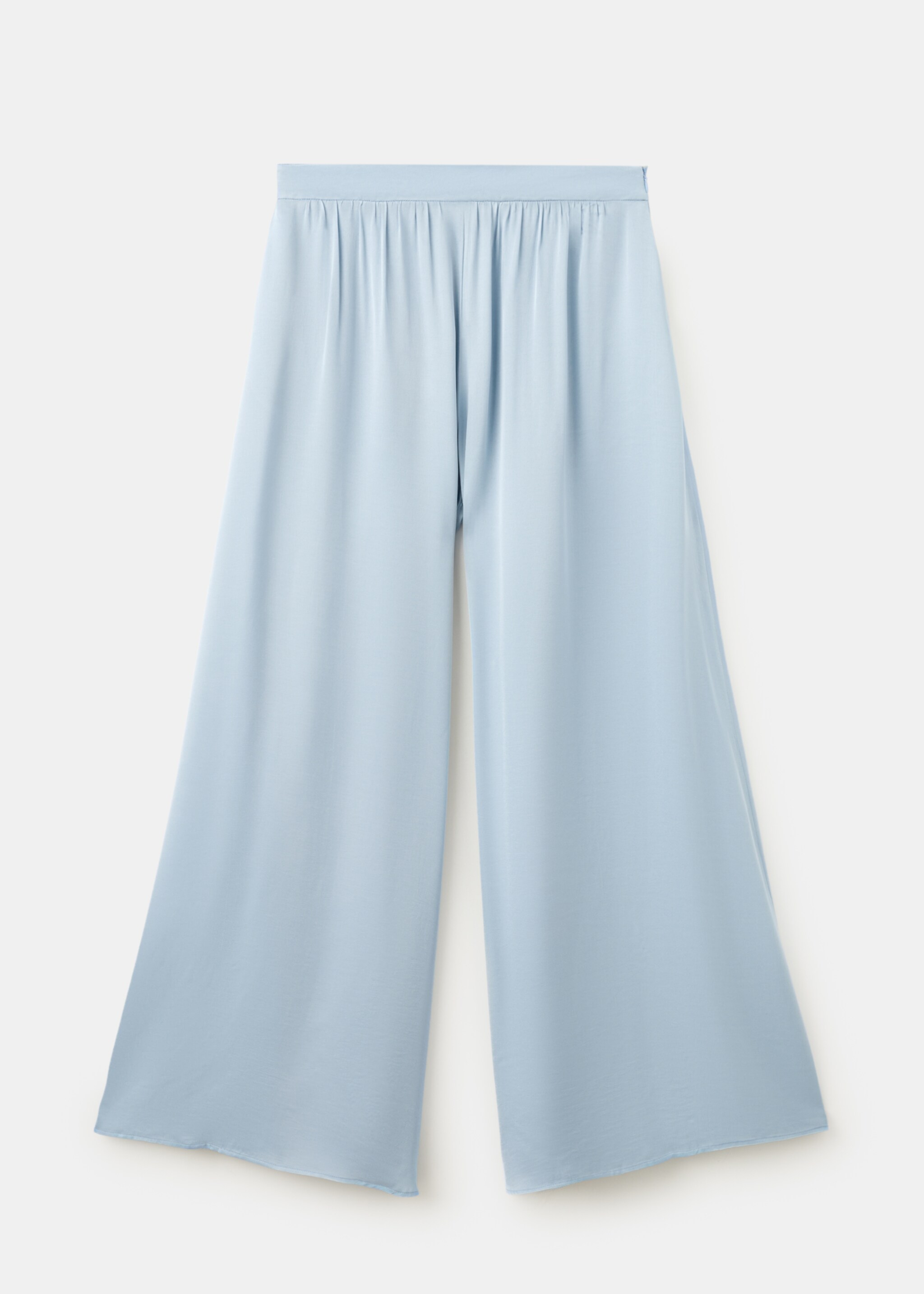 High-waist straight trousers - Article without model, Sky Blue. Ref: 27027946-00.