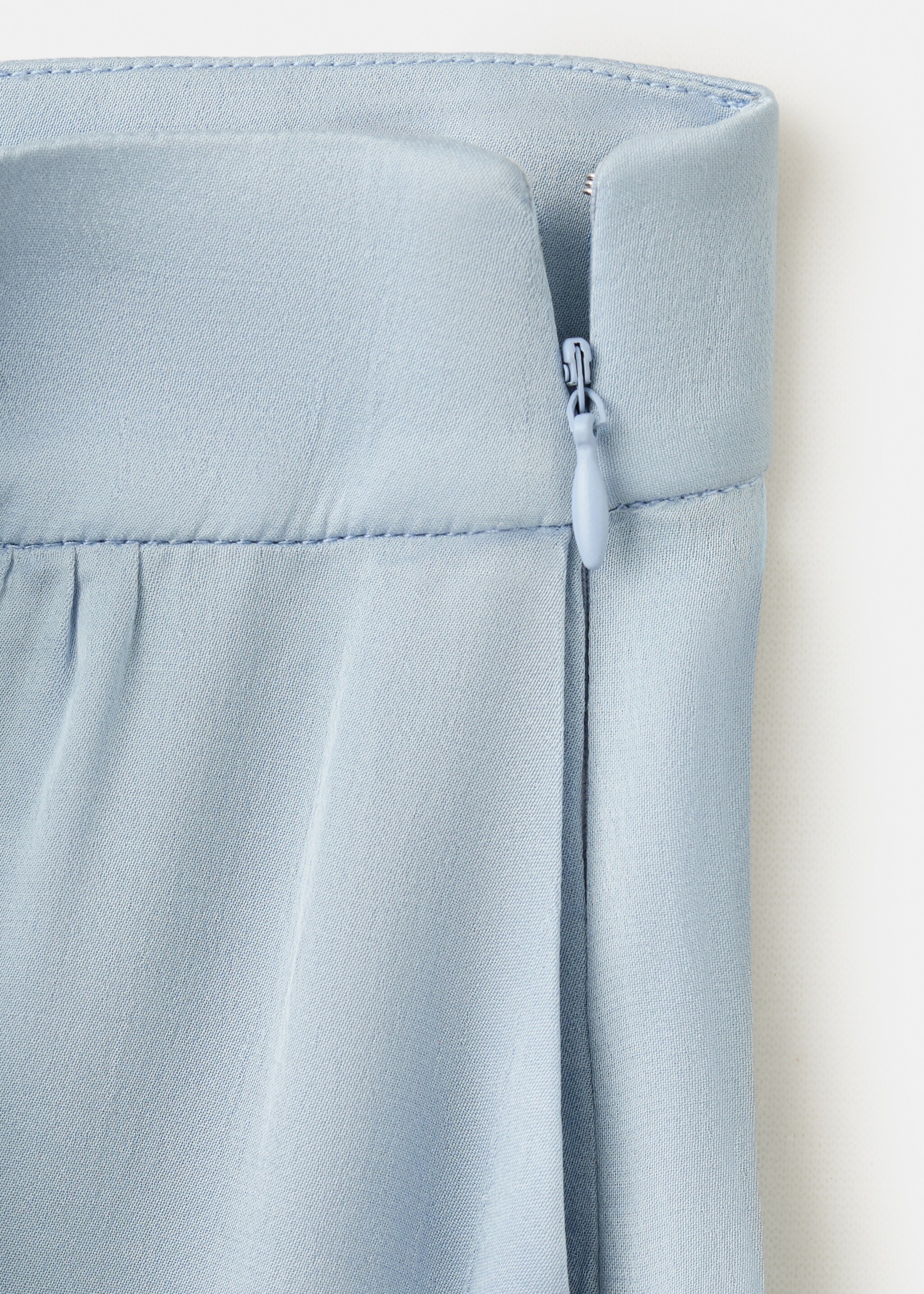 High-waist straight trousers - Details of the article 0, Sky Blue. Ref: 27027946-00.