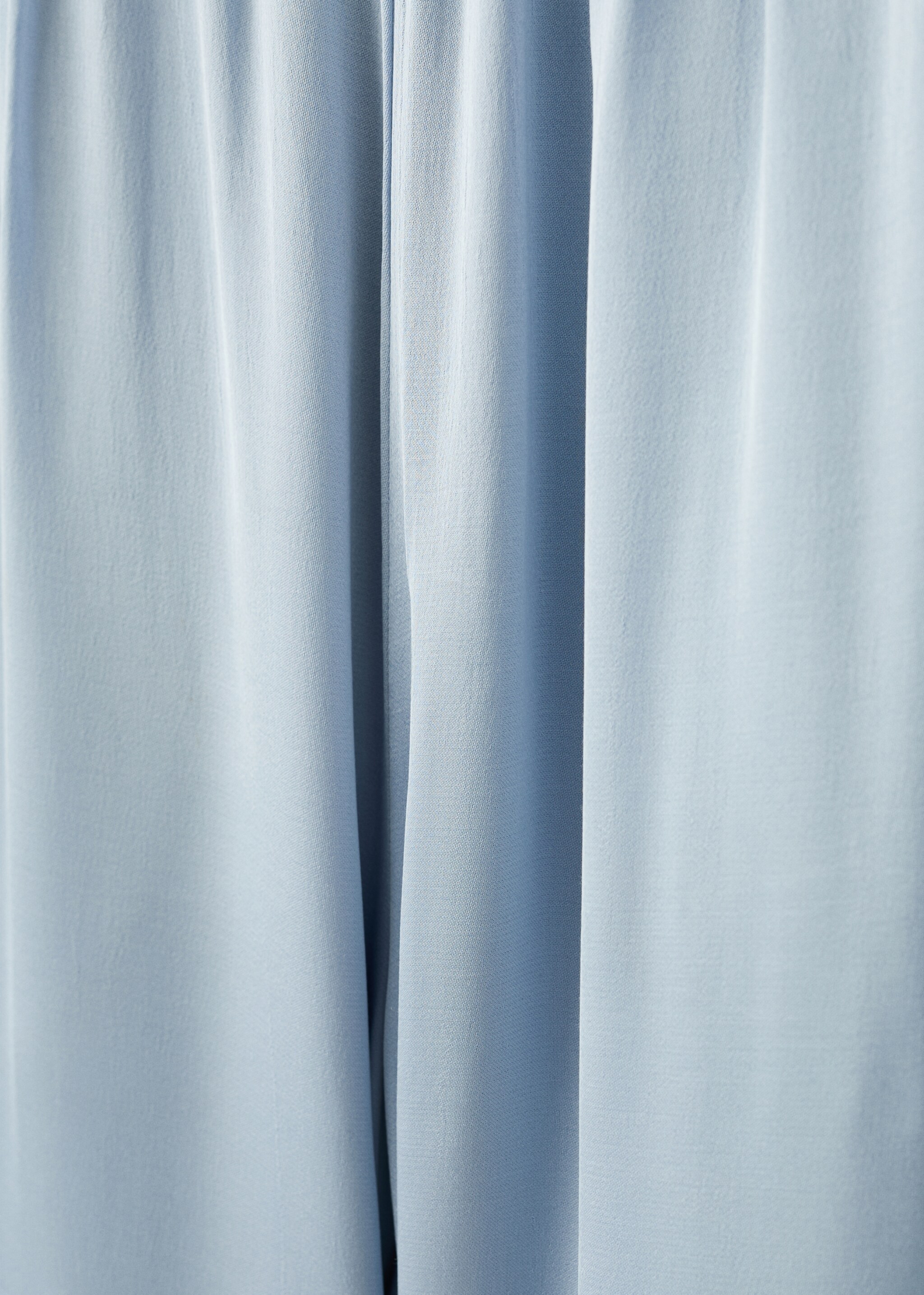 High-waist straight trousers - Details of the article 8, Sky Blue. Ref: 27027946-00.