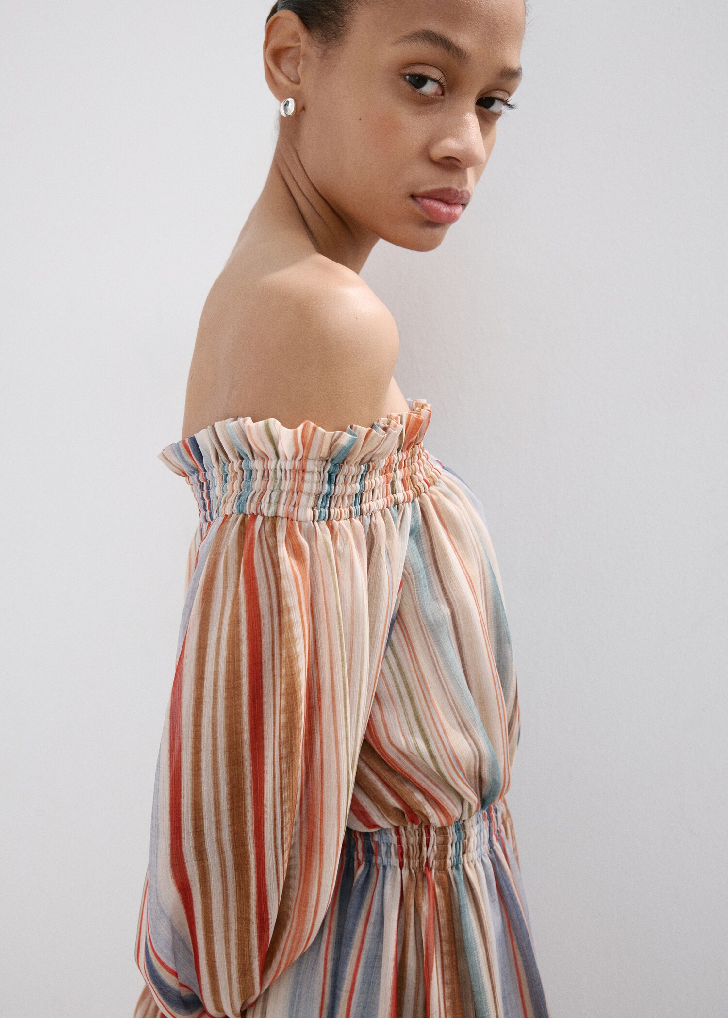 Robe à rayures sans bretelles - Détail de l'article 1