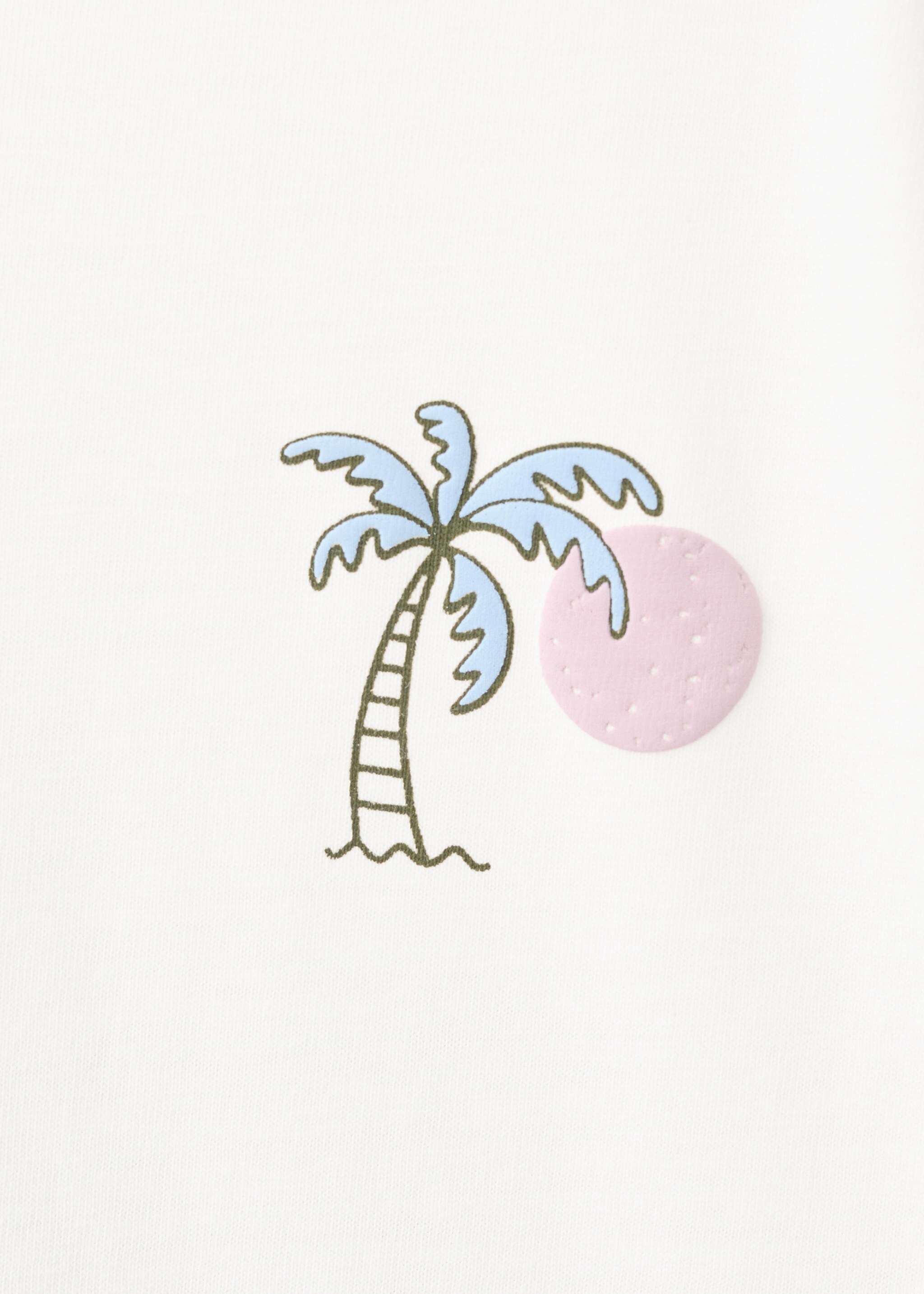 T-shirt en coton imprimé - Détail de l'article 0, Blanc cassé. Ref: 27028270-00.