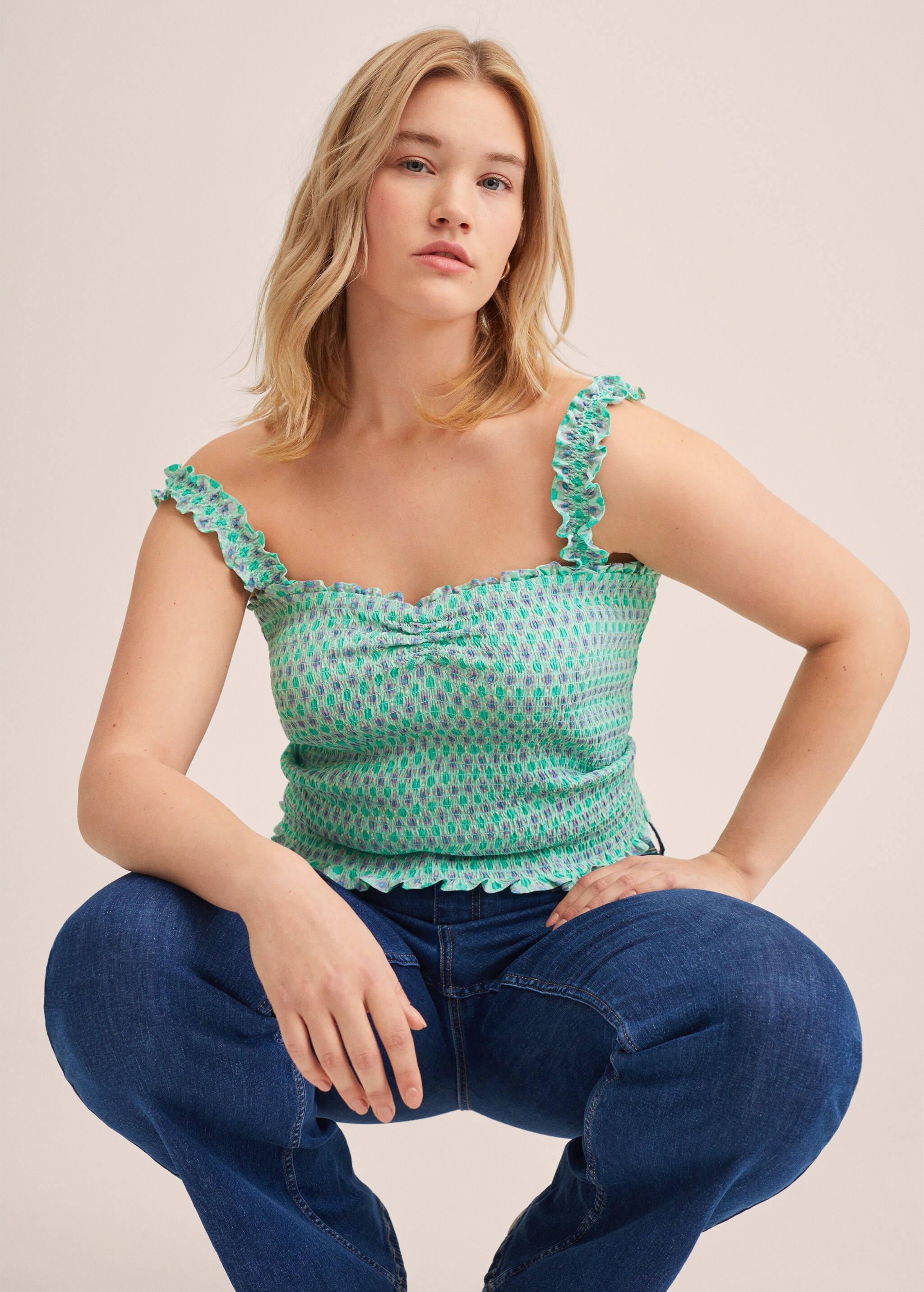 Draped crop top - Details of the article 5