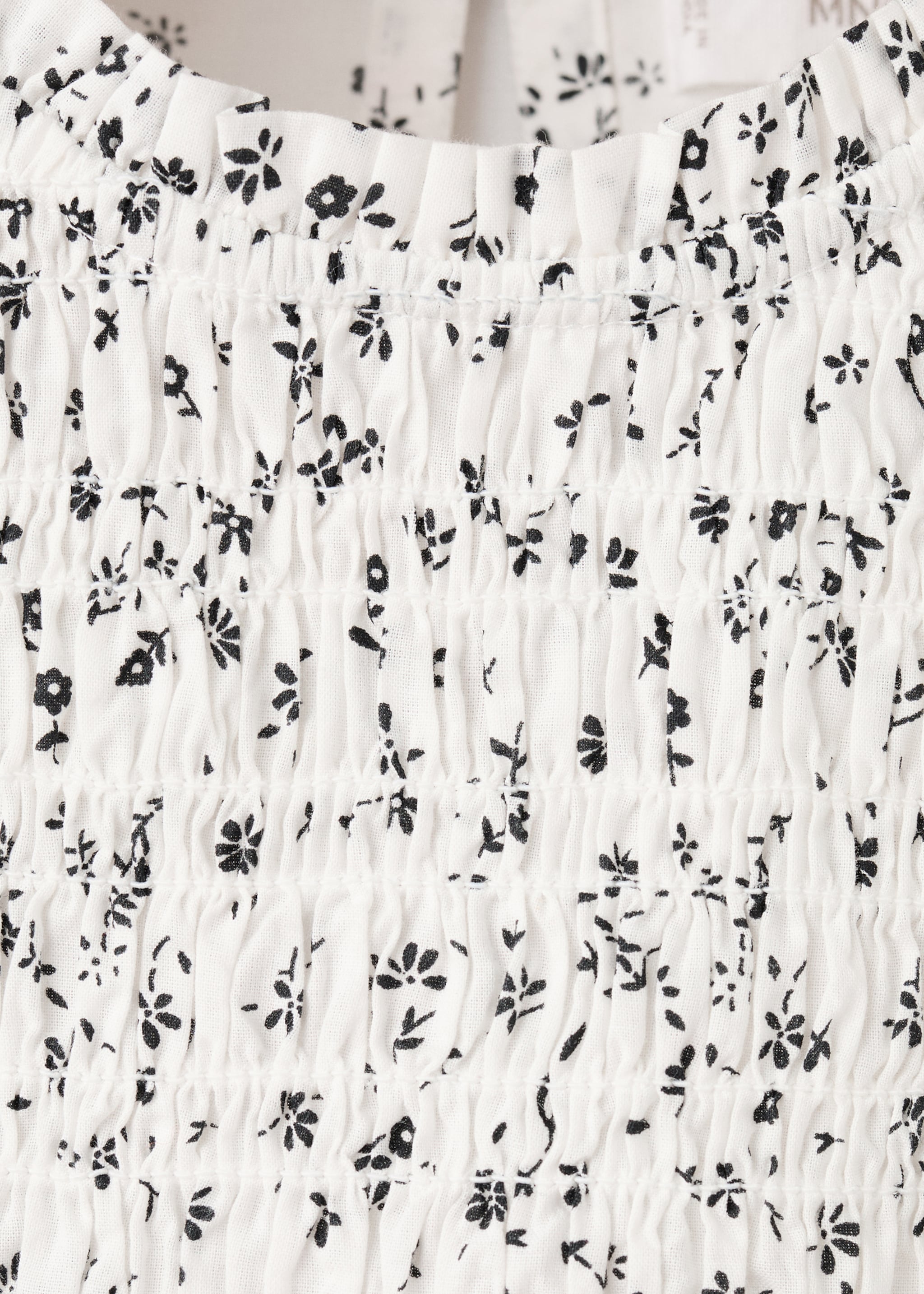 Floral cotton blouse - Details of the article 0, White. Ref: 27031175-00.