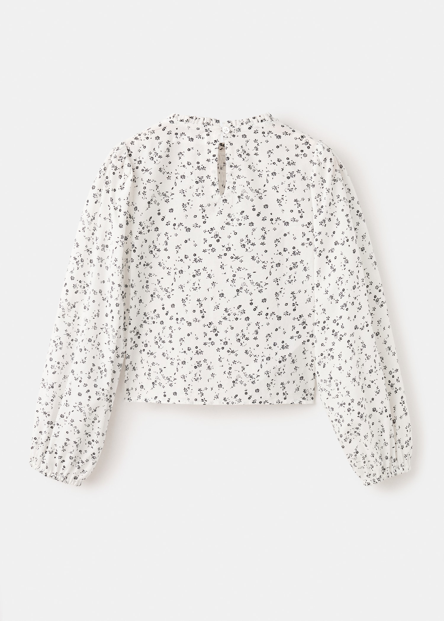 Floral cotton blouse - Reverse of the article