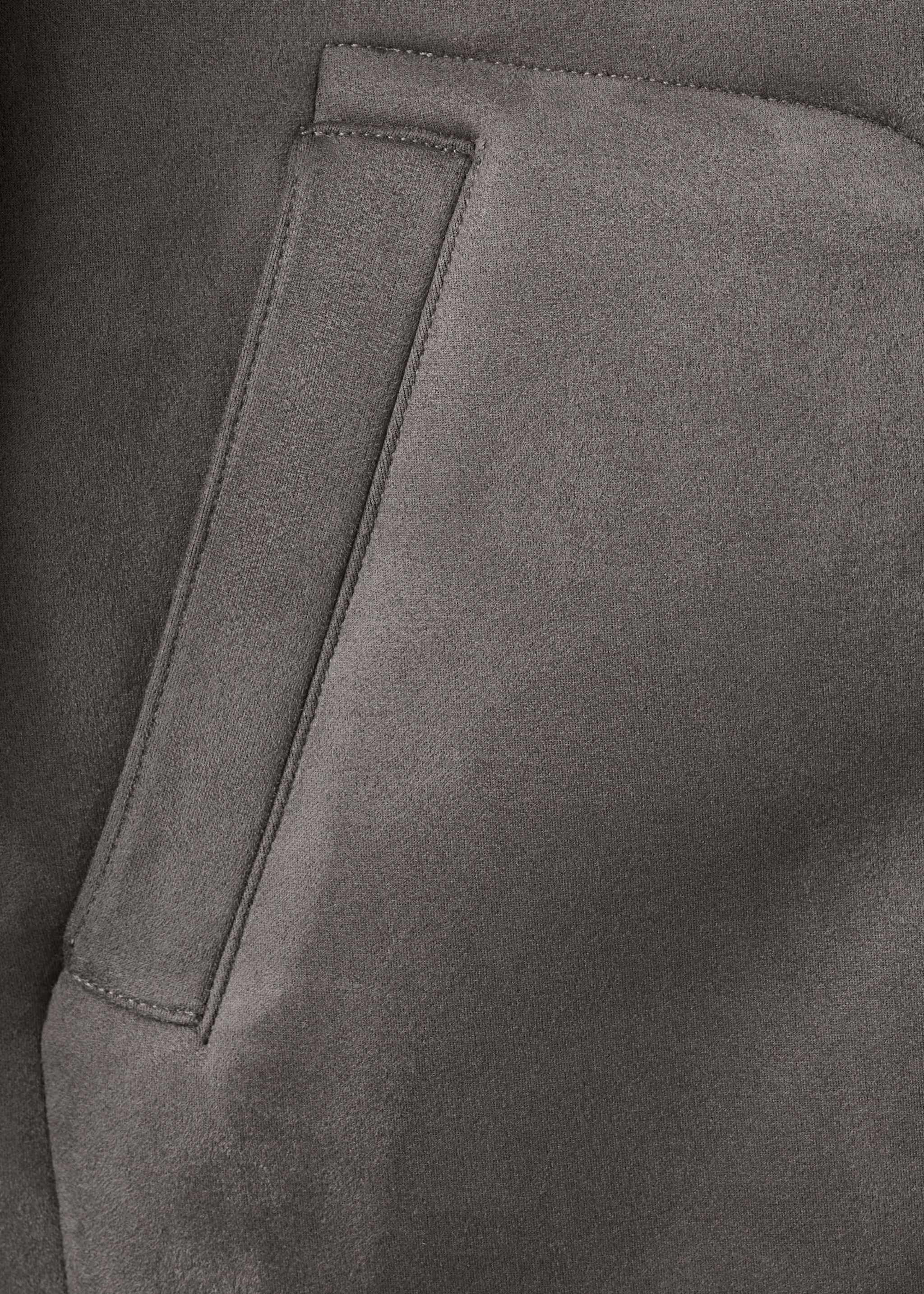 Double face jacket with fleece lining - Details of the article 0, Medium Heather Grey. Ref: 27031176-00.