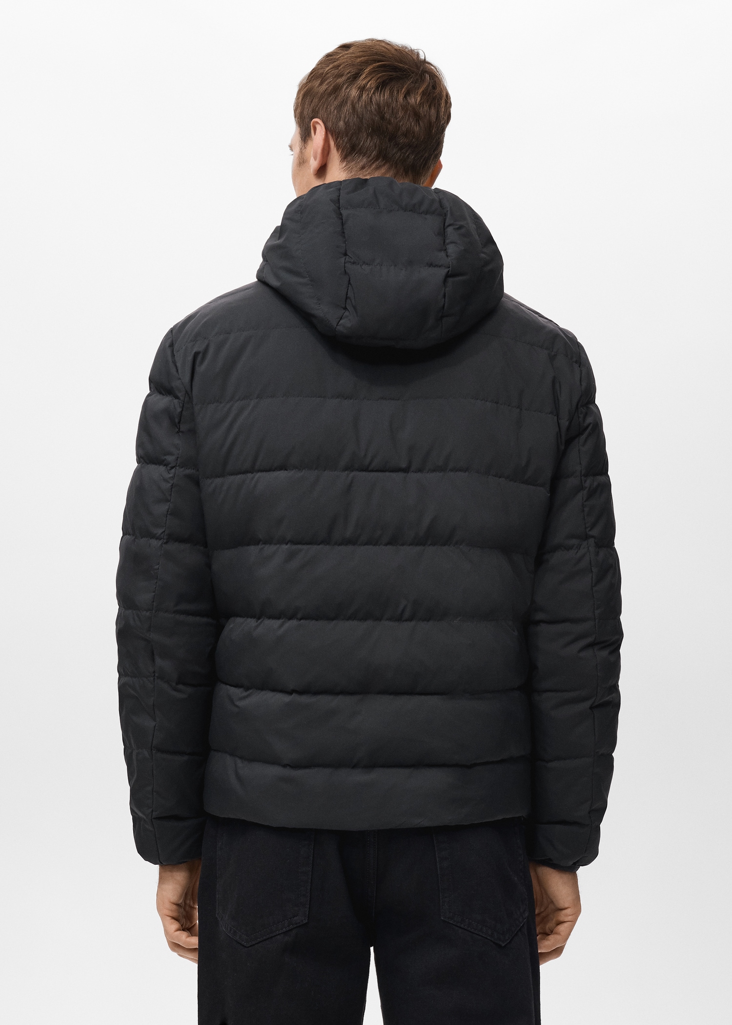 Quilted jacket with down and feather filling - Reverse of the article