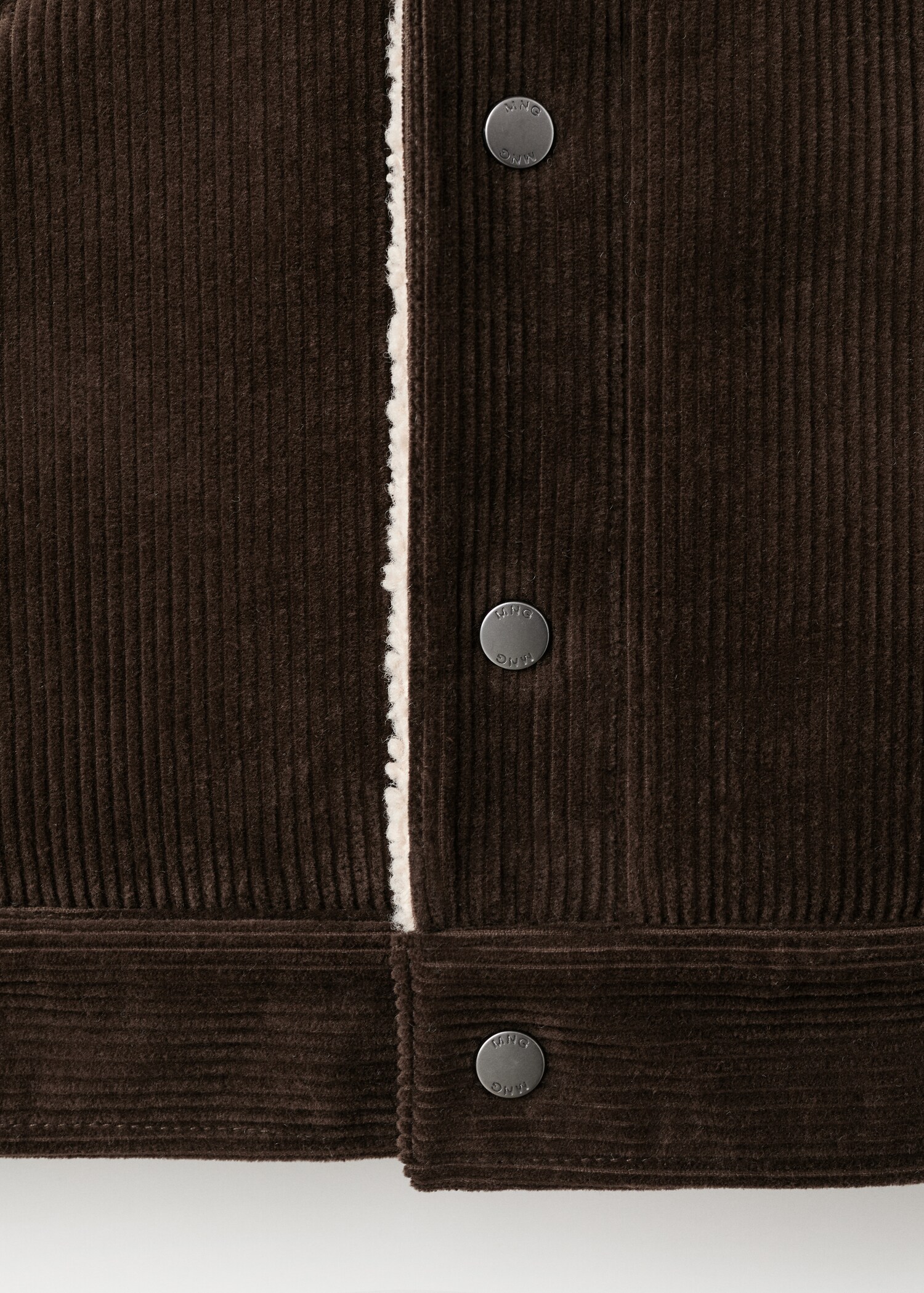 Blouson velours côtelé doublé imitation mouton - Détail de l'article 0