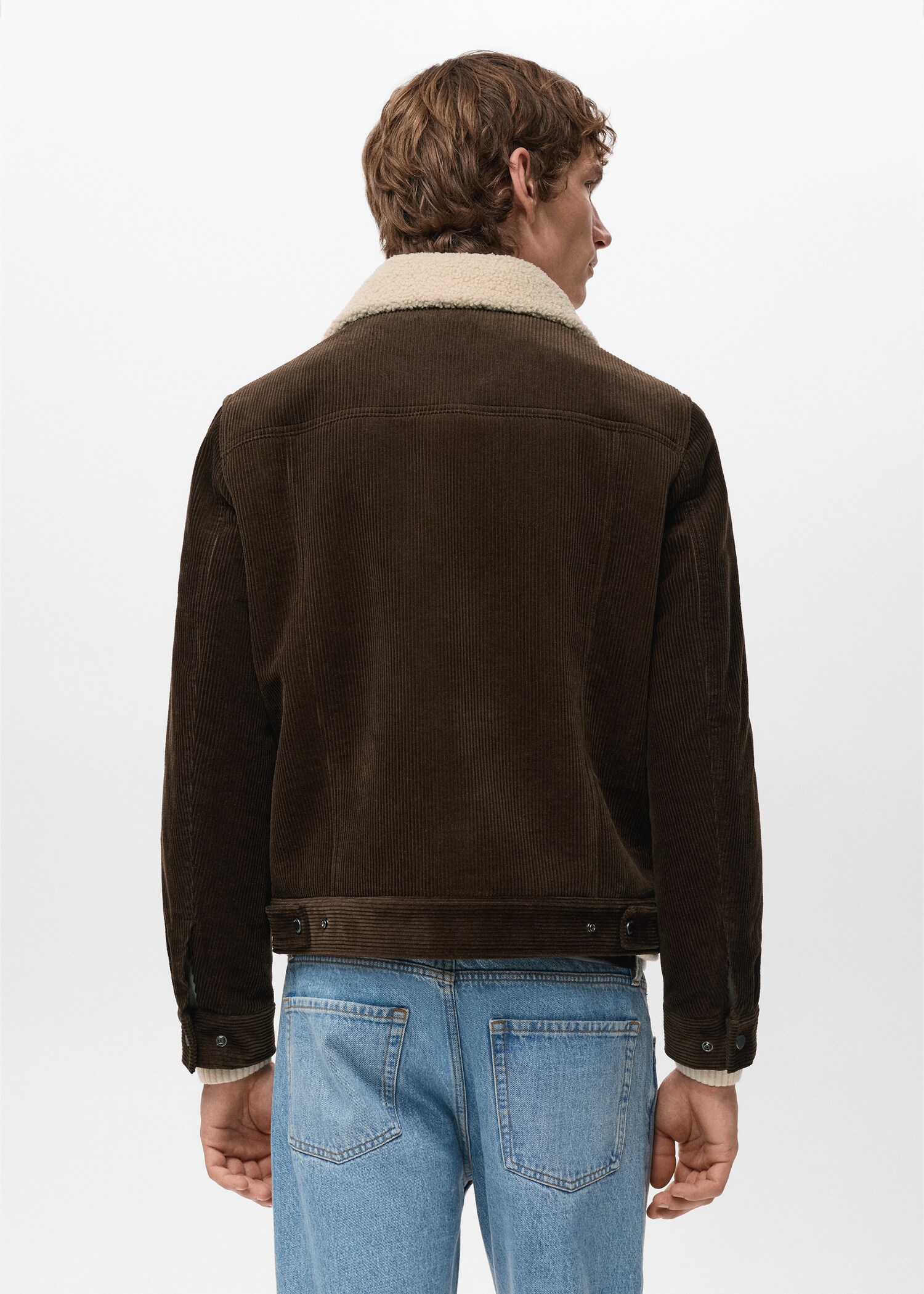 Blouson velours côtelé doublé imitation mouton - Verso de l’article